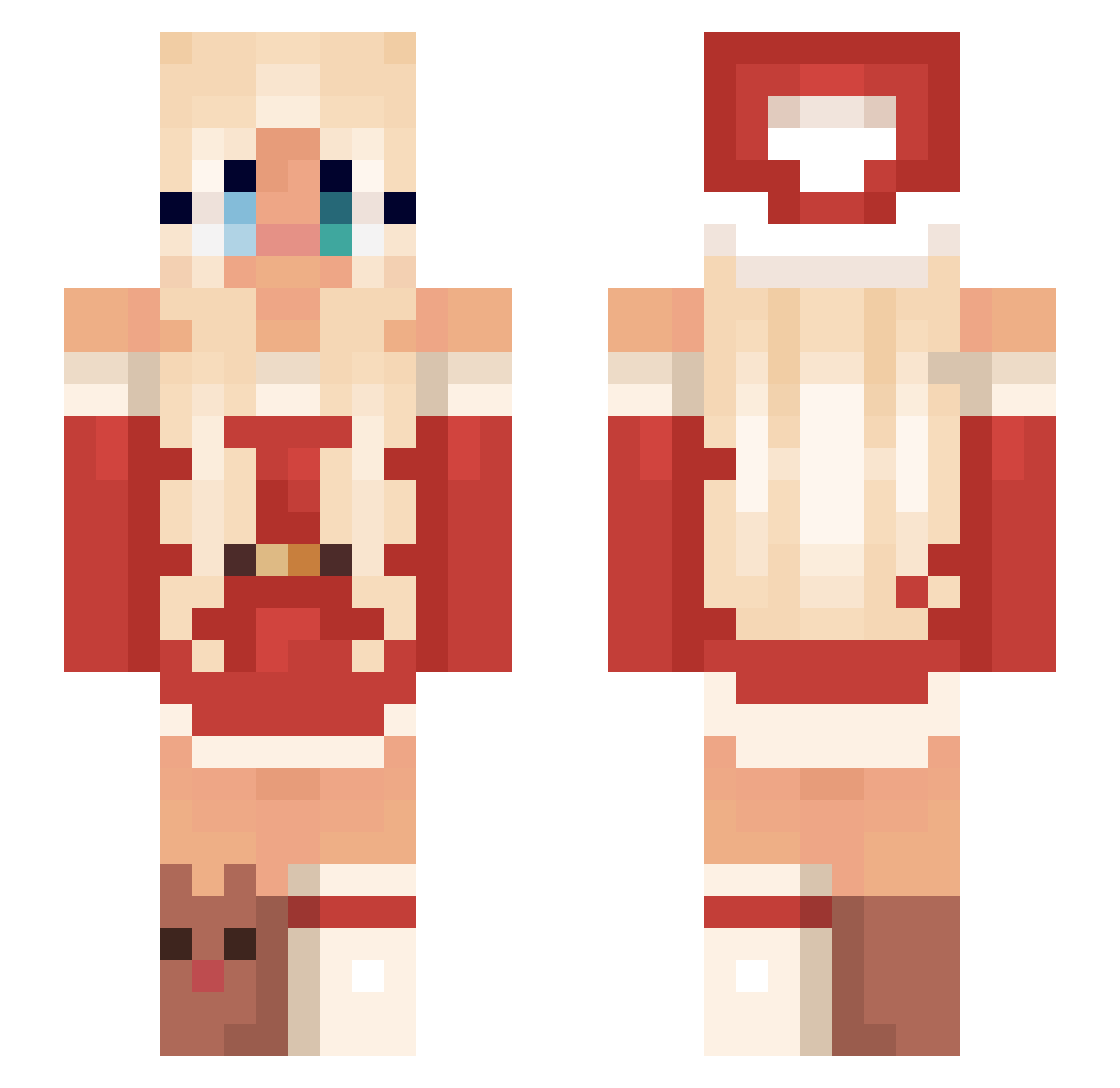 WiseBread Minecraft skin, front and back view
