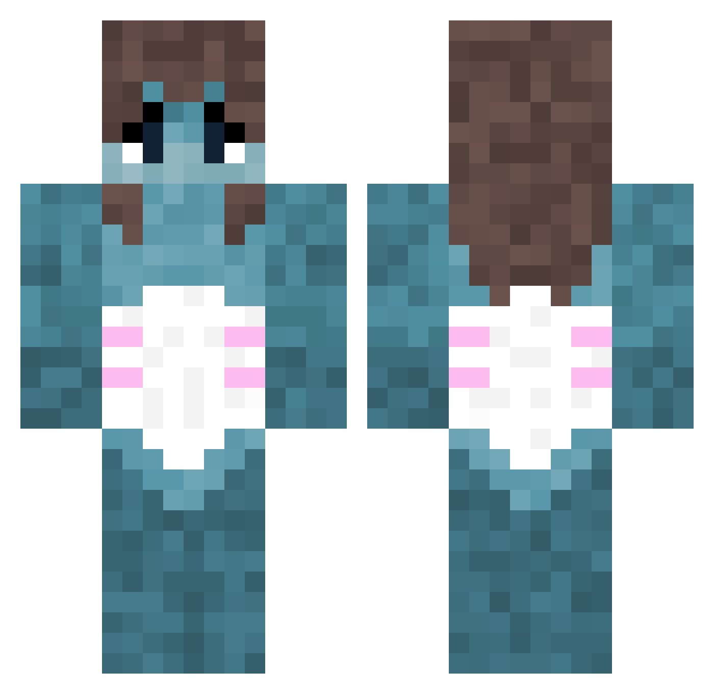 AceOfSharks Minecraft skin, front and back view