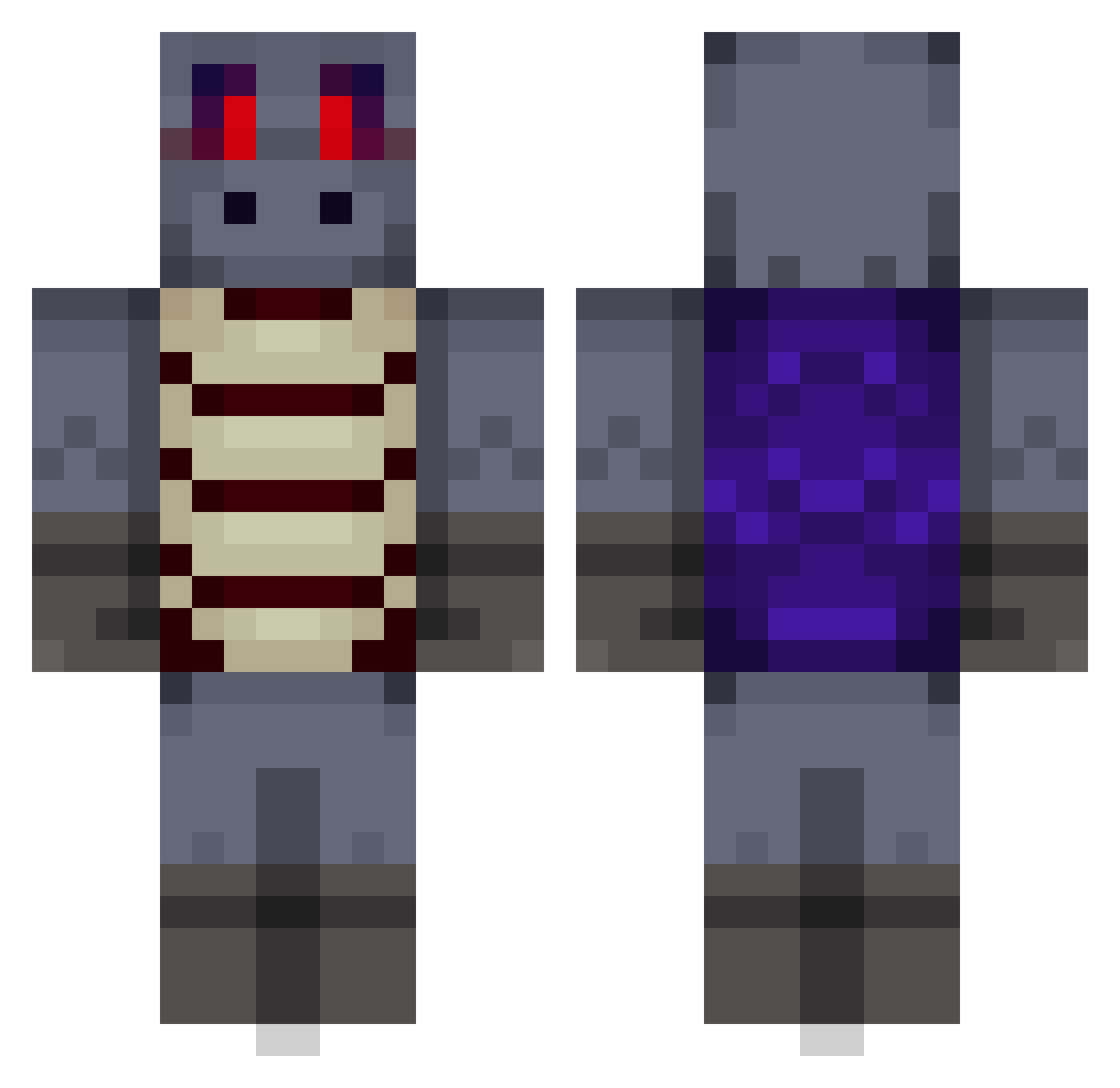 KoopaStomp Minecraft skin, front and back view