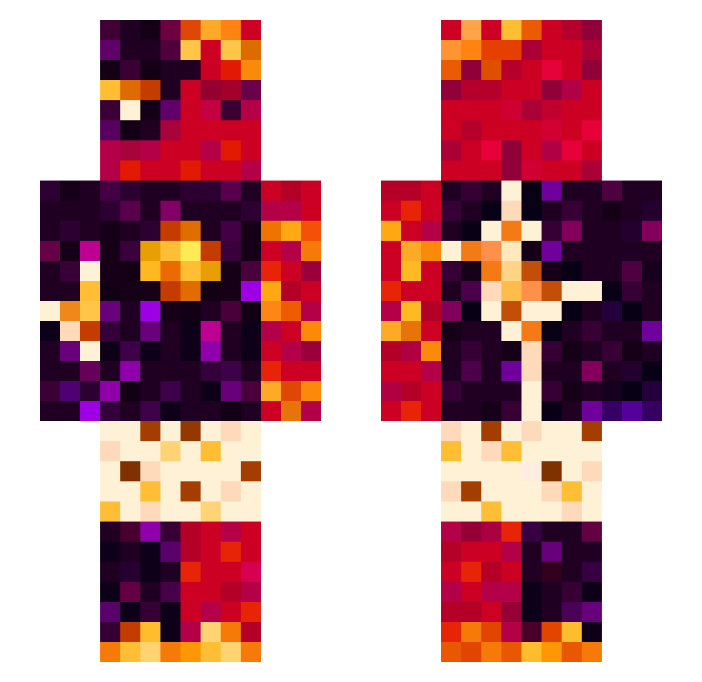 smollldudy Minecraft skin, front and back view