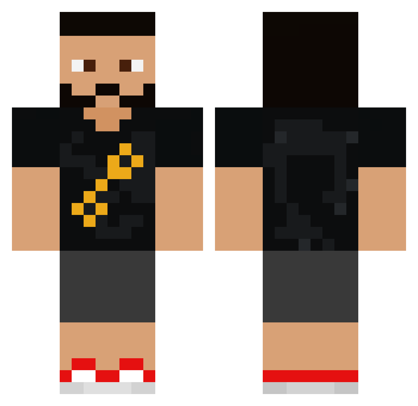 Spiroscope Minecraft skin, front and back view