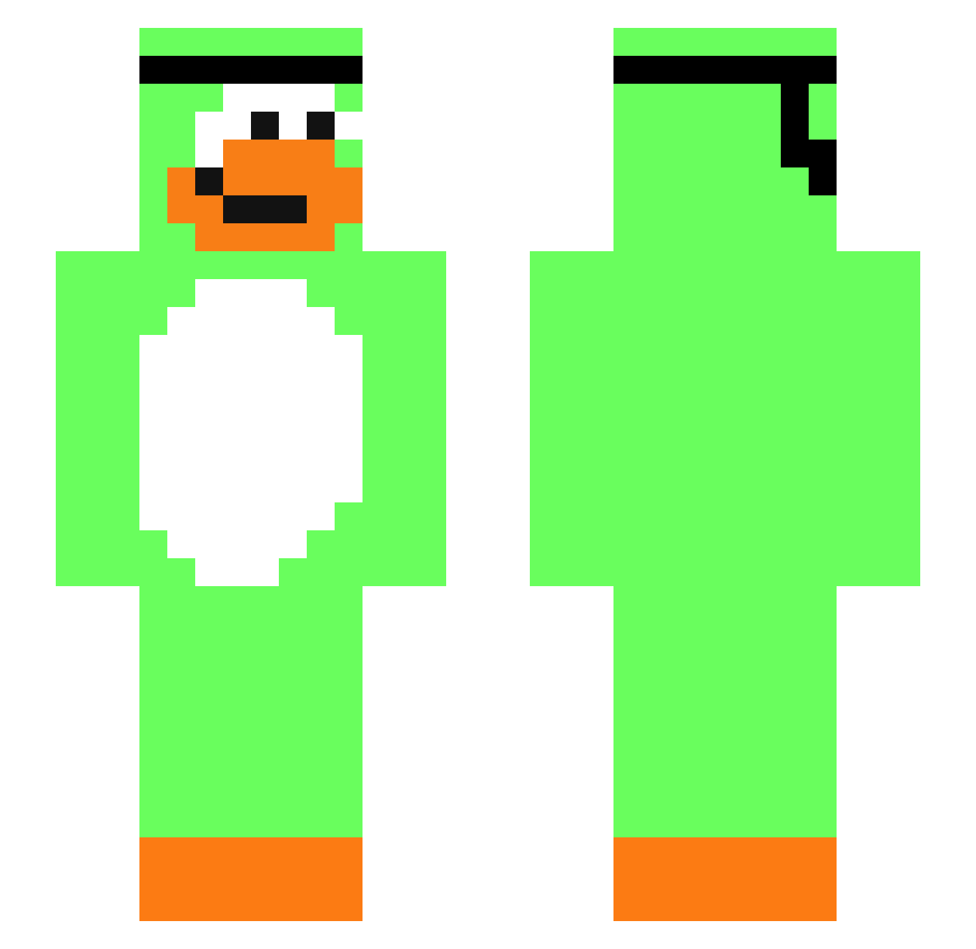 _buttcheek Minecraft skin, front and back view