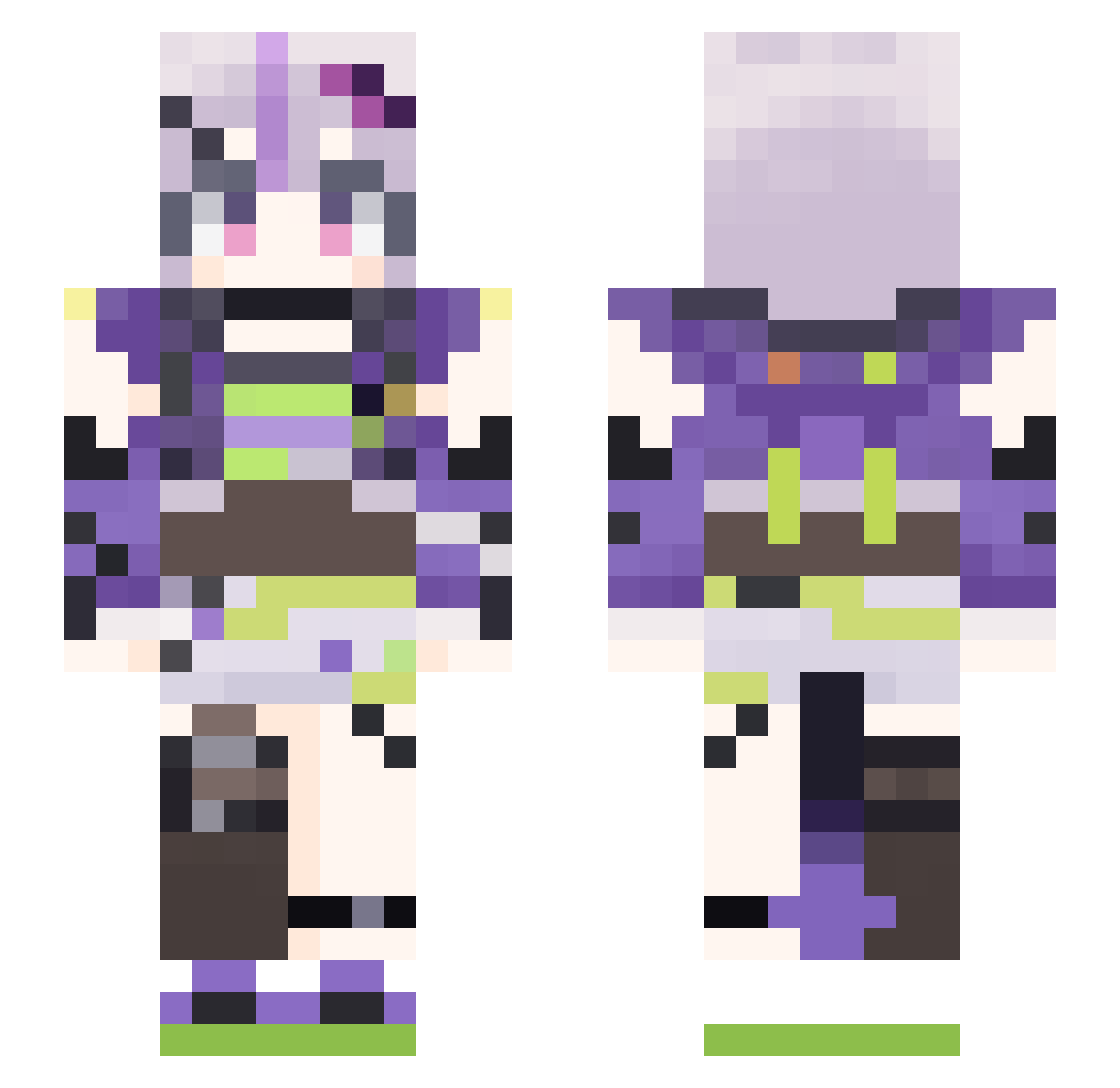 KL_qiqideniao Minecraft skin, front and back view