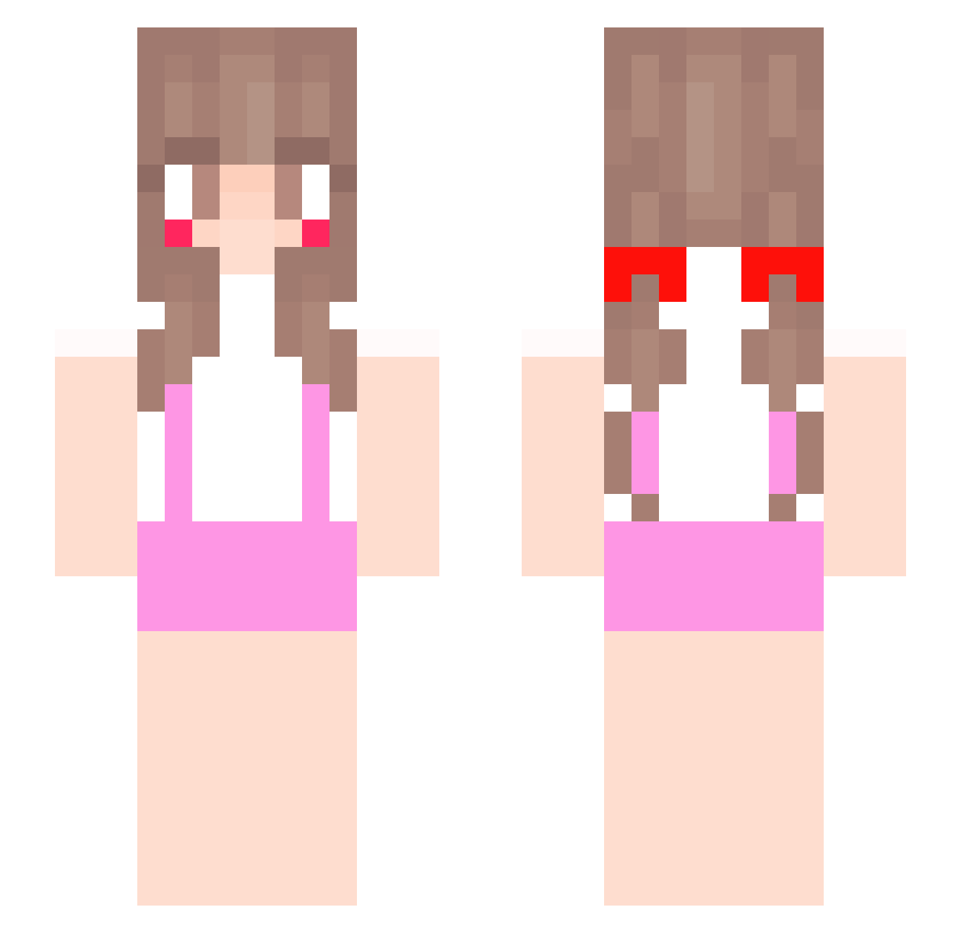 yung2 Minecraft skin, front and back view