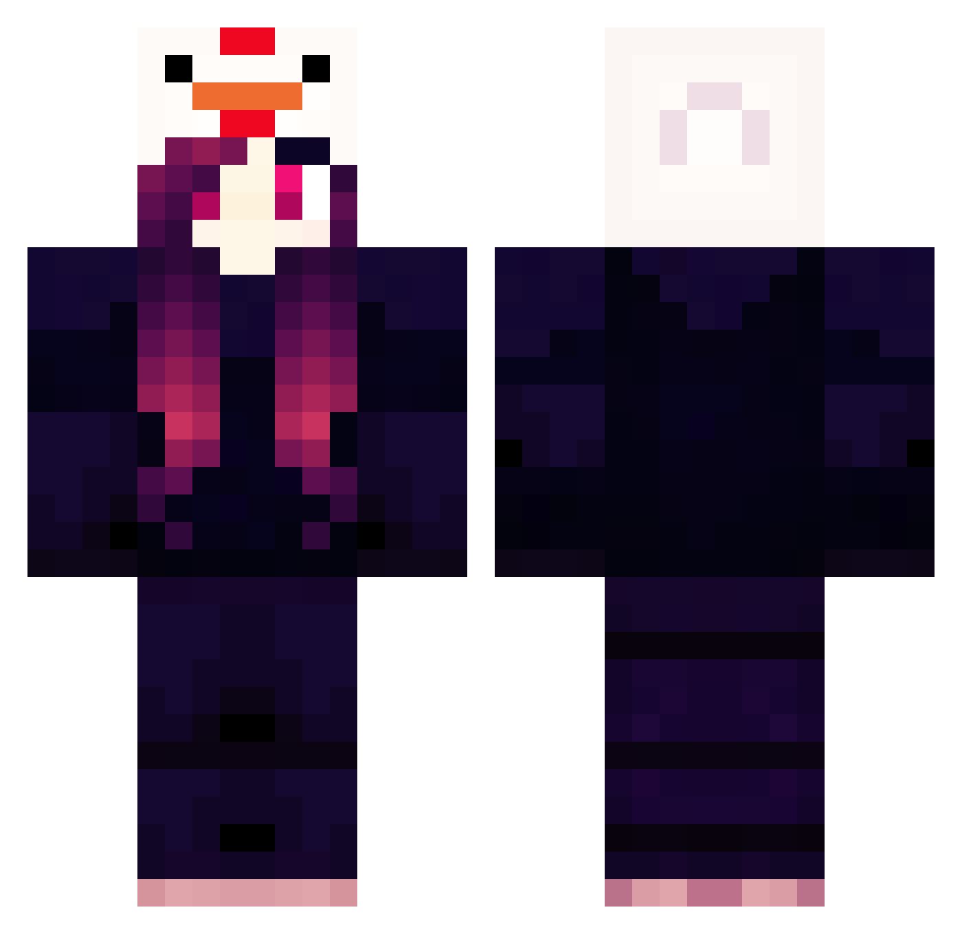 KhvLeD_ Minecraft skin, front and back view
