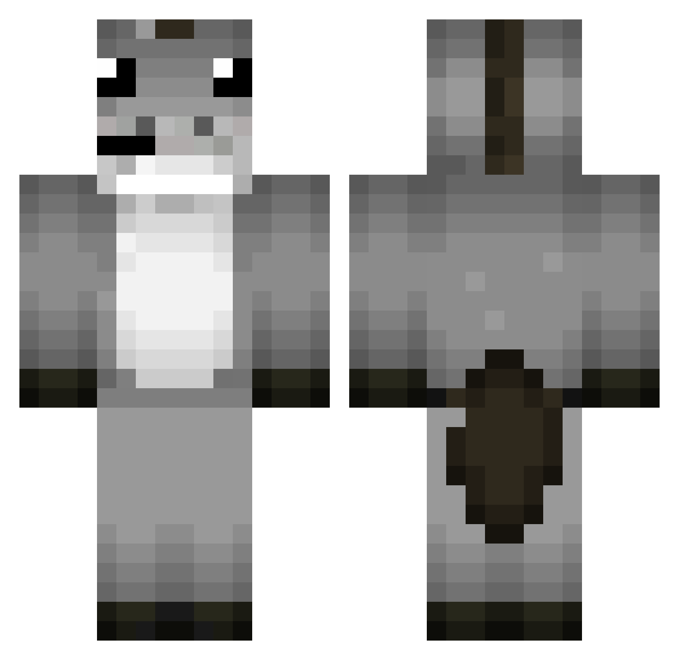 DonkeySlayer51 Minecraft skin, front and back view