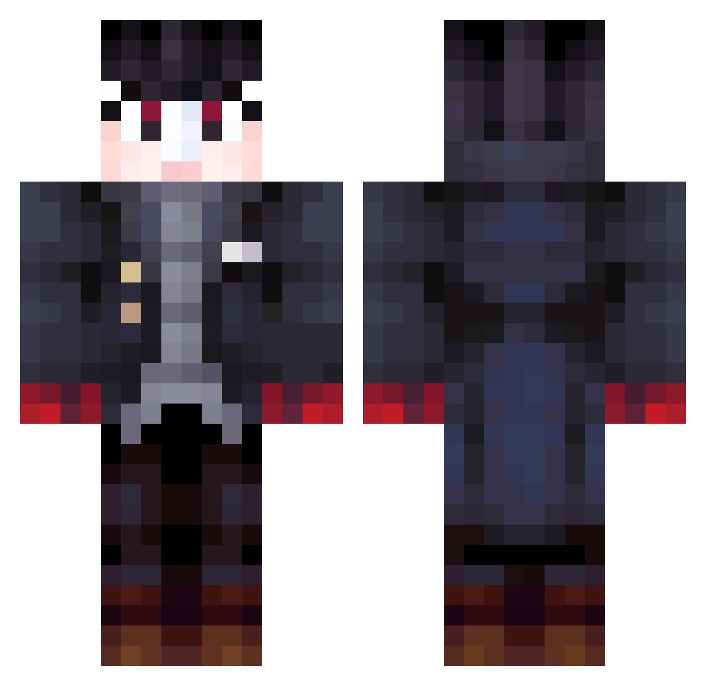 ImperialDragon99 Minecraft skin, front and back view