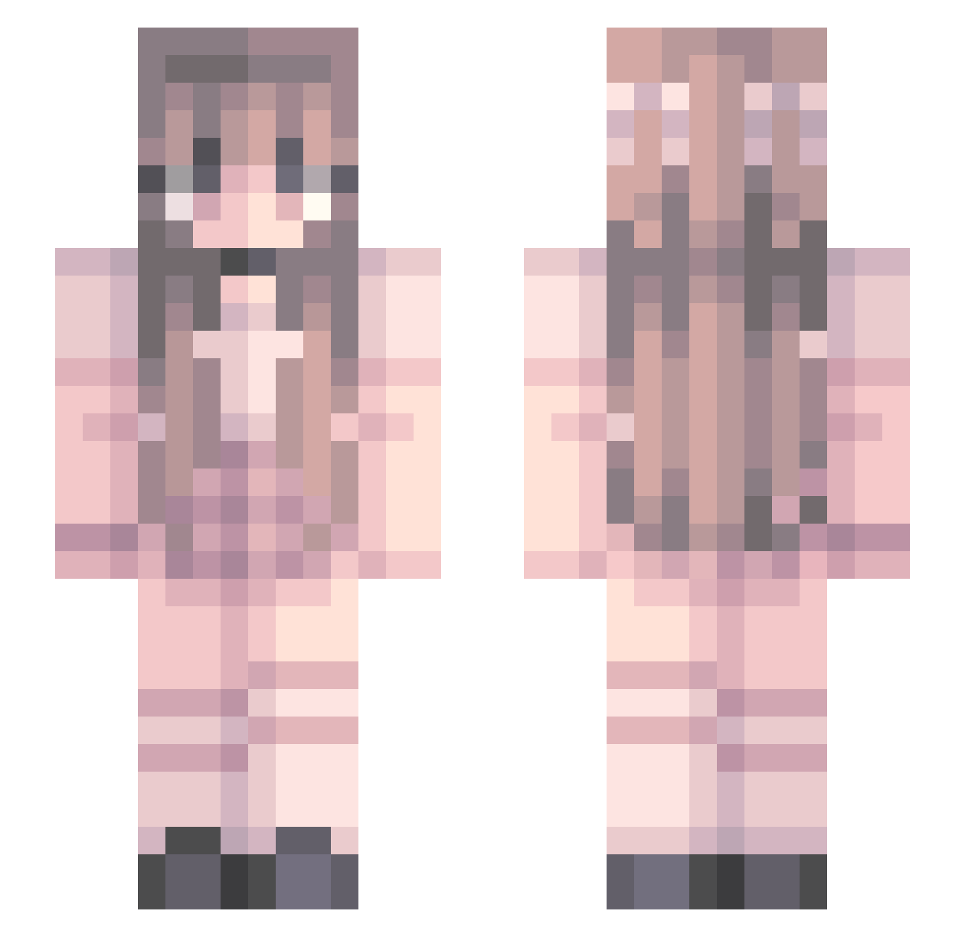 qdr0ur Minecraft skin, front and back view