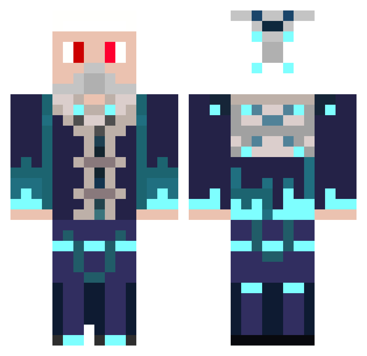 Anan_yun Minecraft skin, front and back view