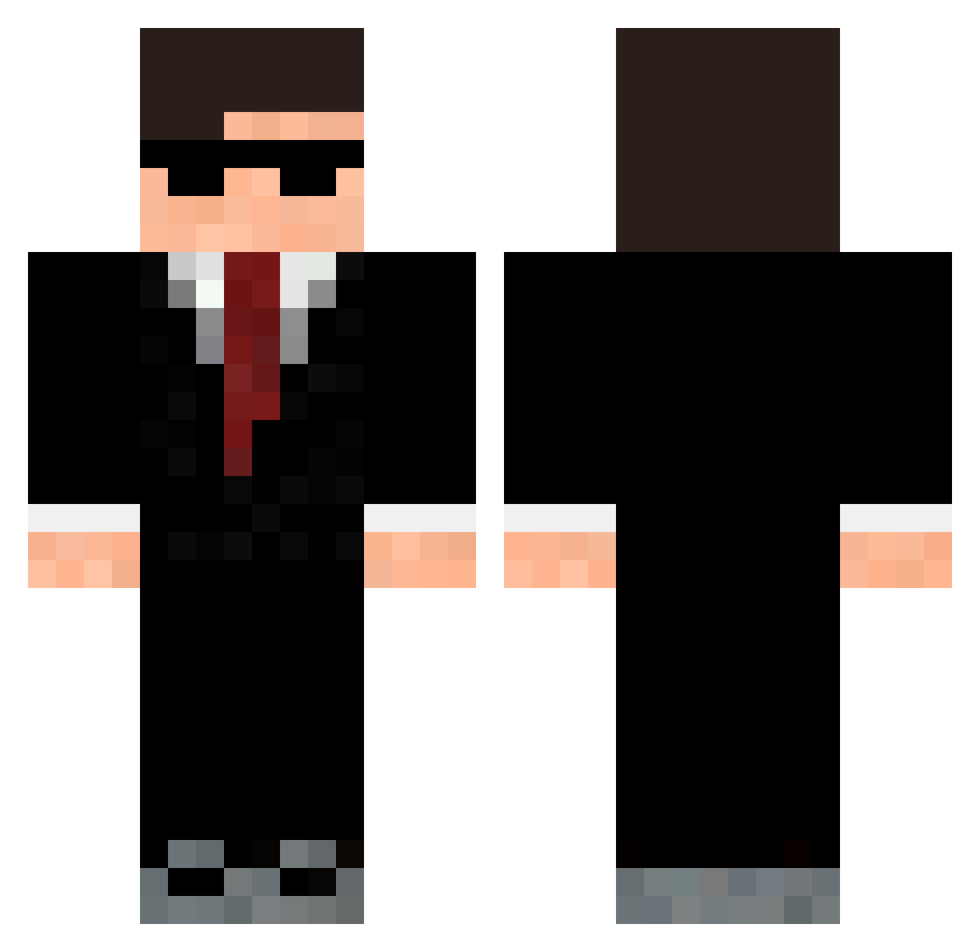 stal1 Minecraft skin, front and back view