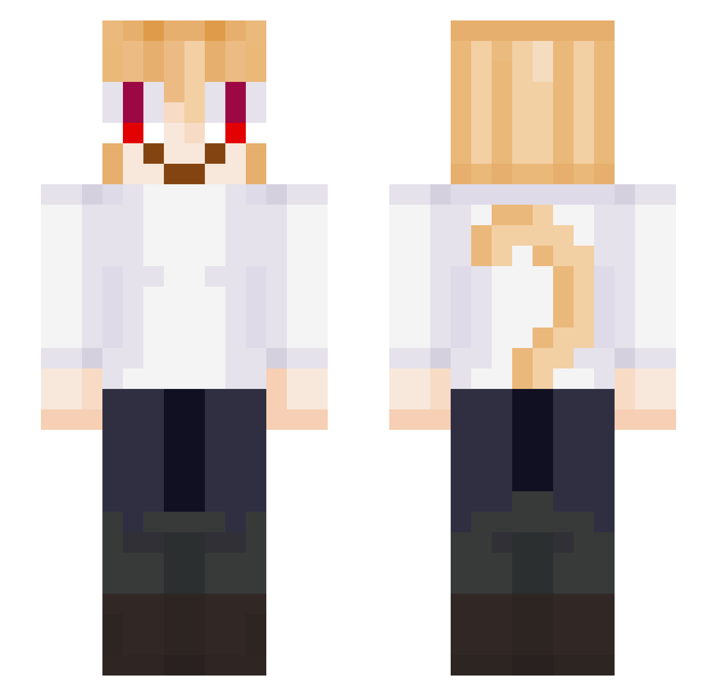 jonasportel Minecraft skin, front and back view