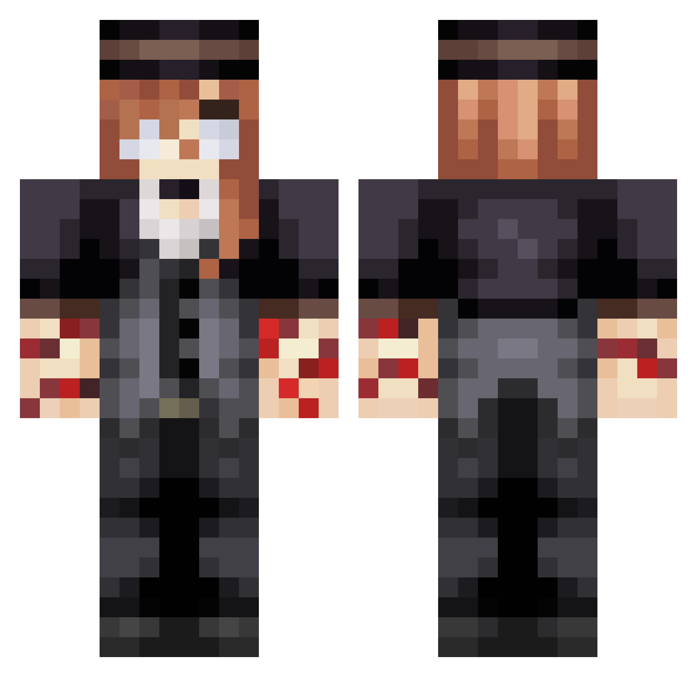Lilus_ Minecraft skin, front and back view