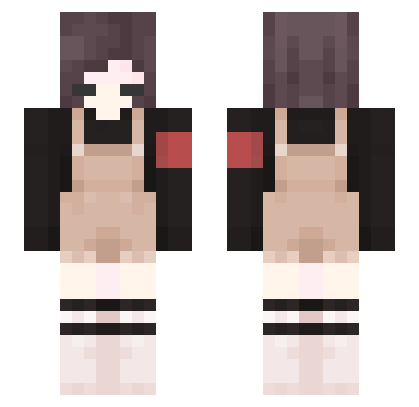 AstralOreo Minecraft skin, front and back view