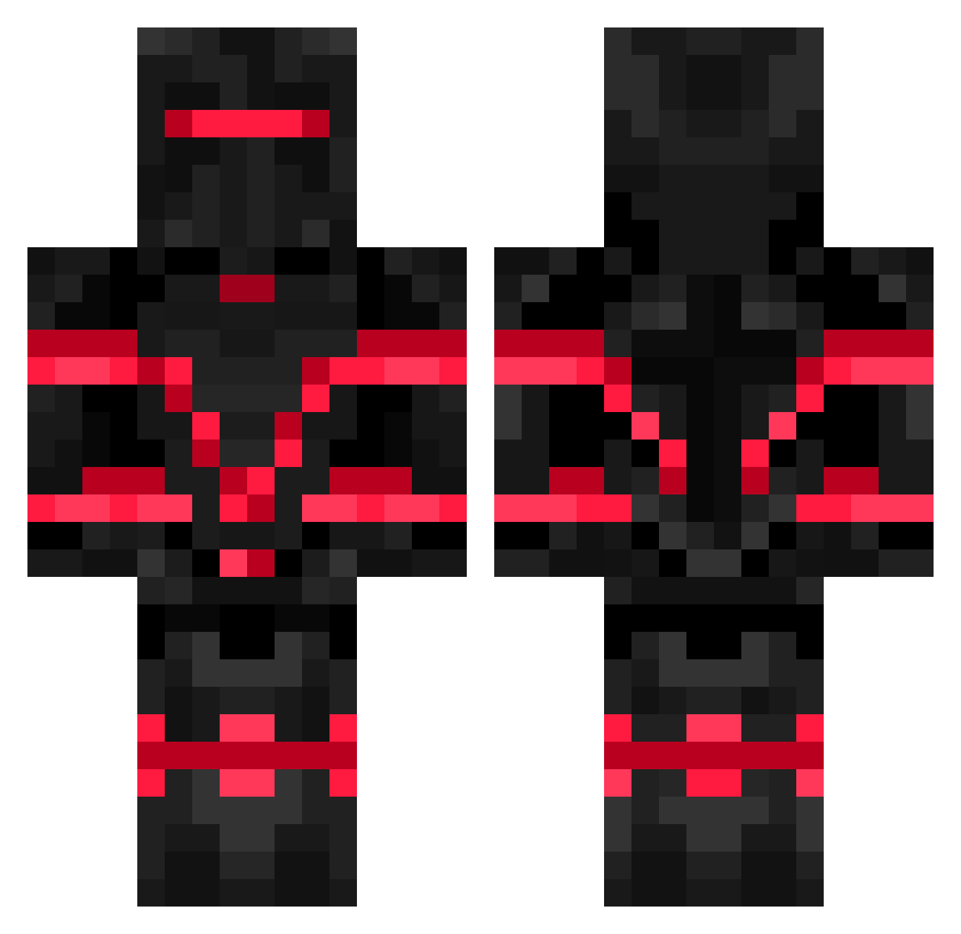 Makul21 Minecraft skin, front and back view