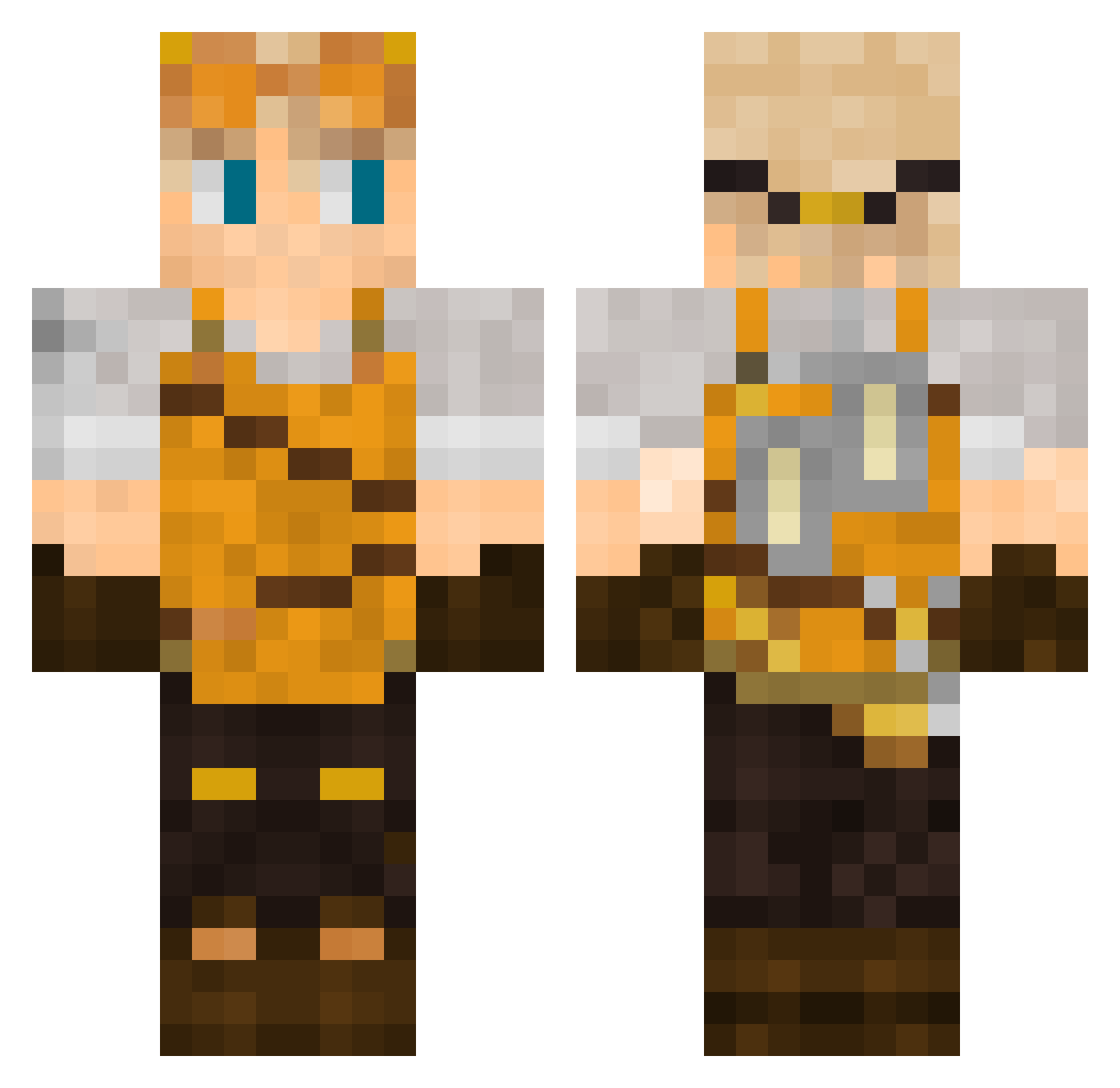 ThatTinkerGuy Minecraft skin, front and back view