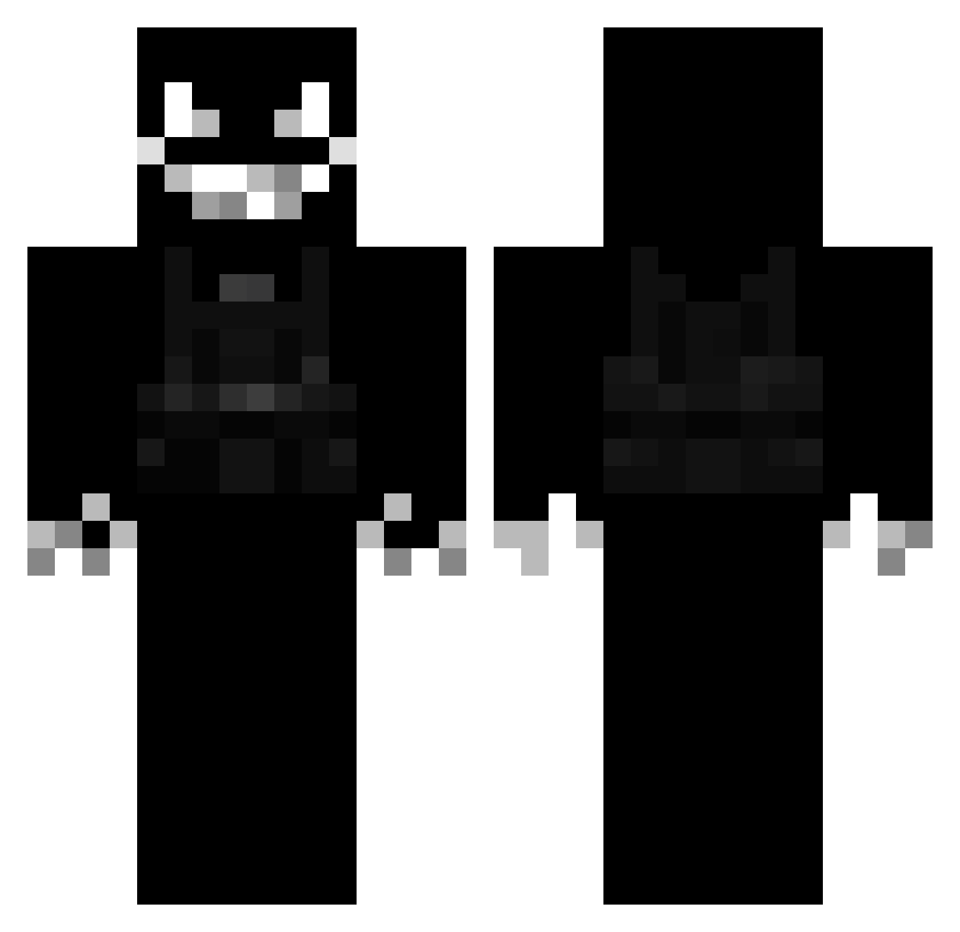 Revives Minecraft skin, front and back view