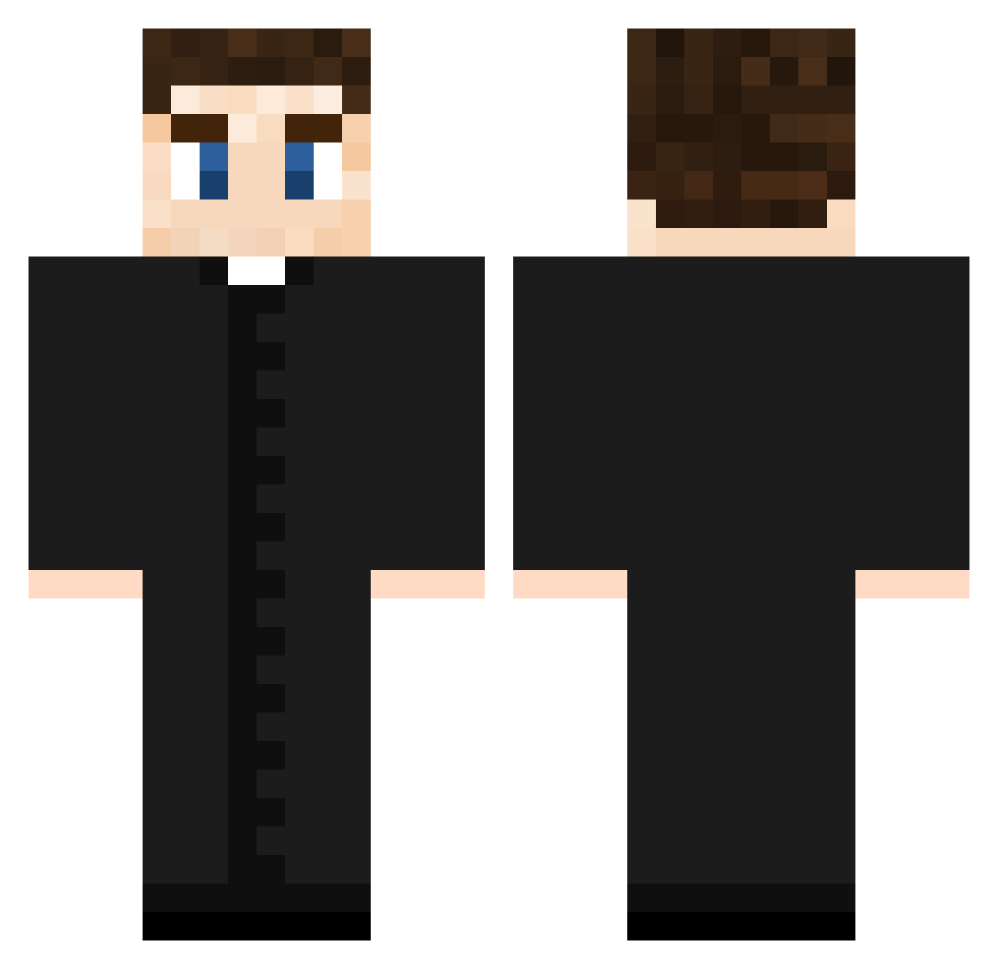 itsAlbvs Minecraft skin, front and back view