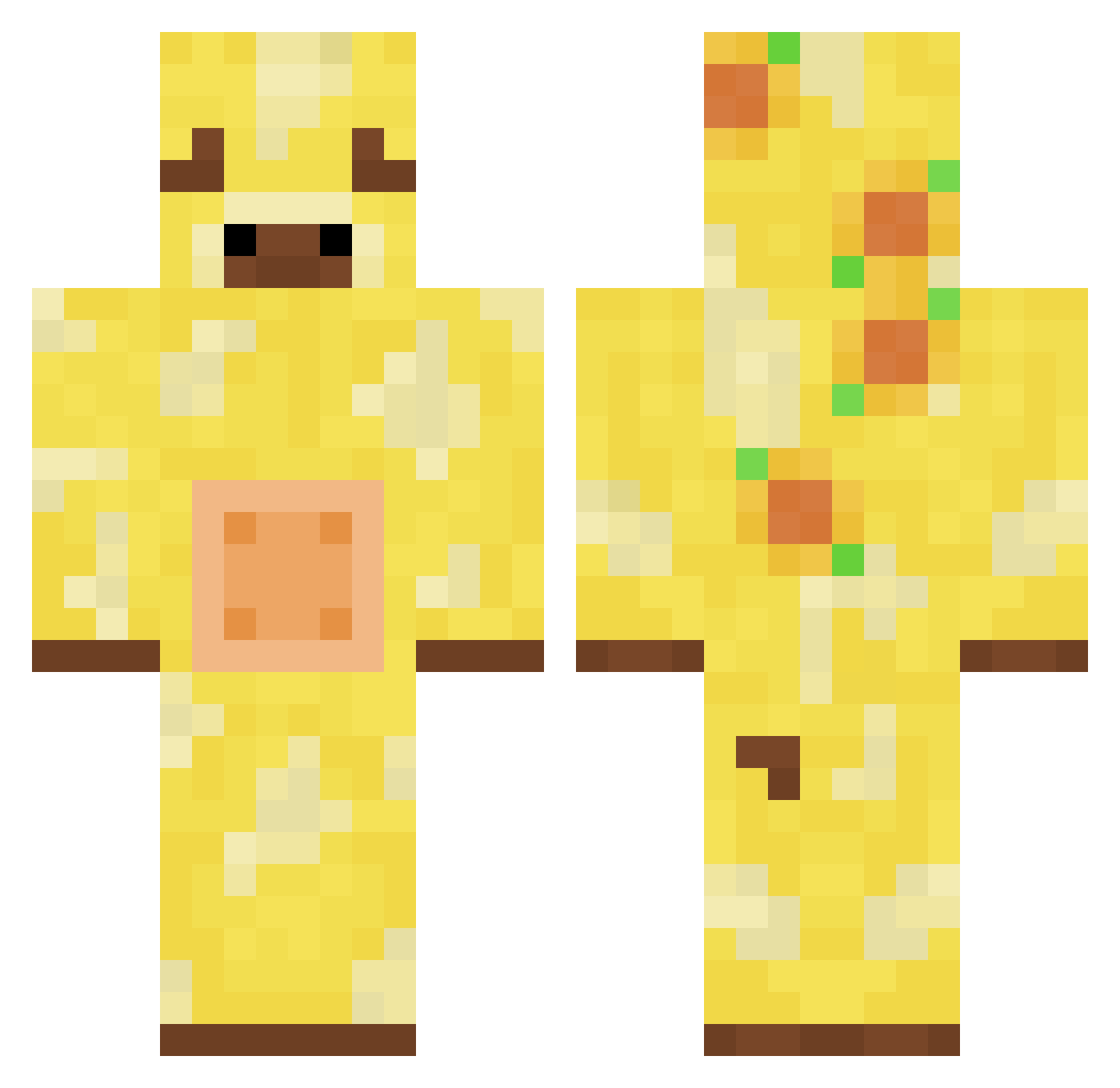 koopaCJ Minecraft skin, front and back view