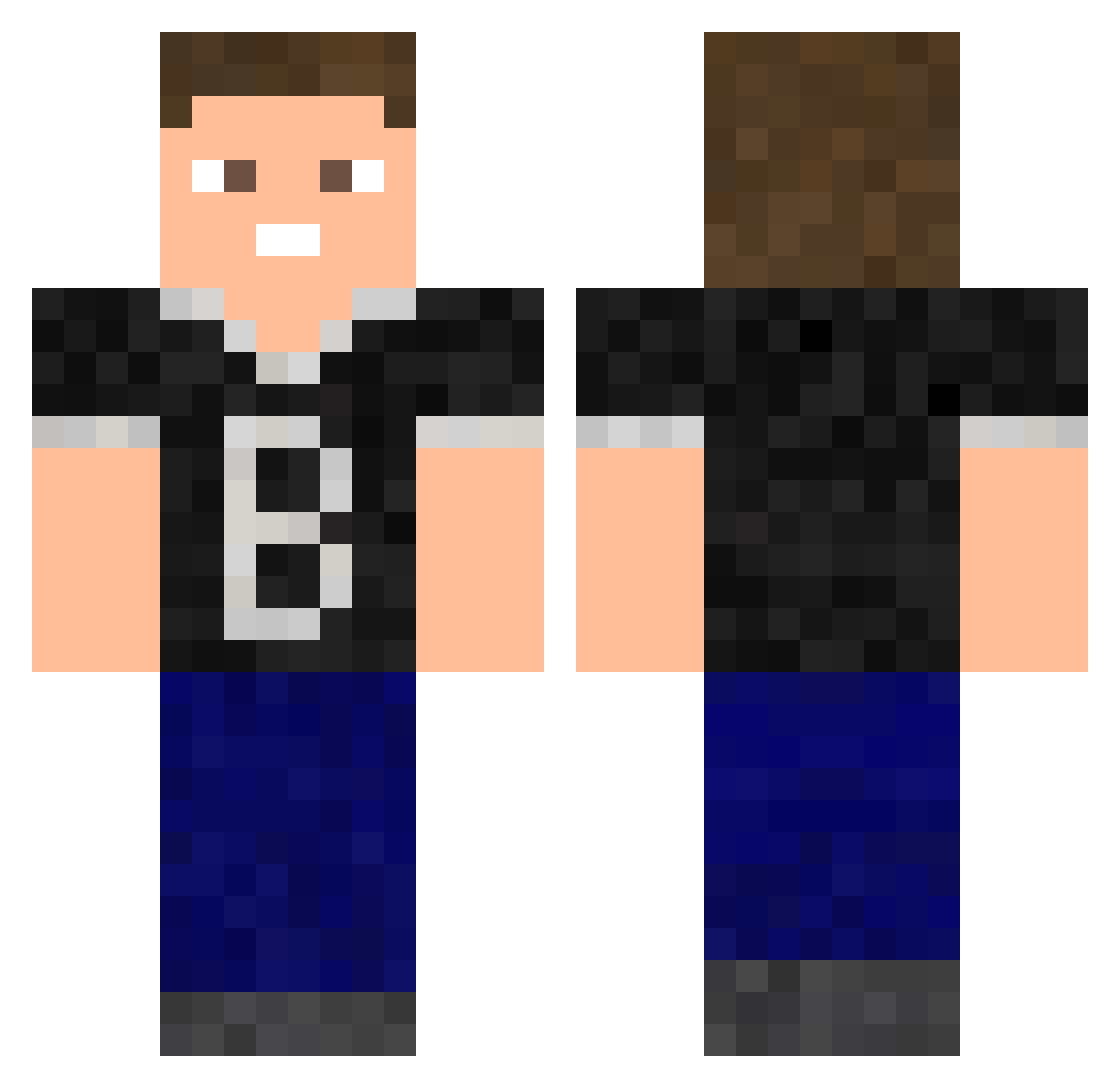 Benyus Minecraft skin, front and back view