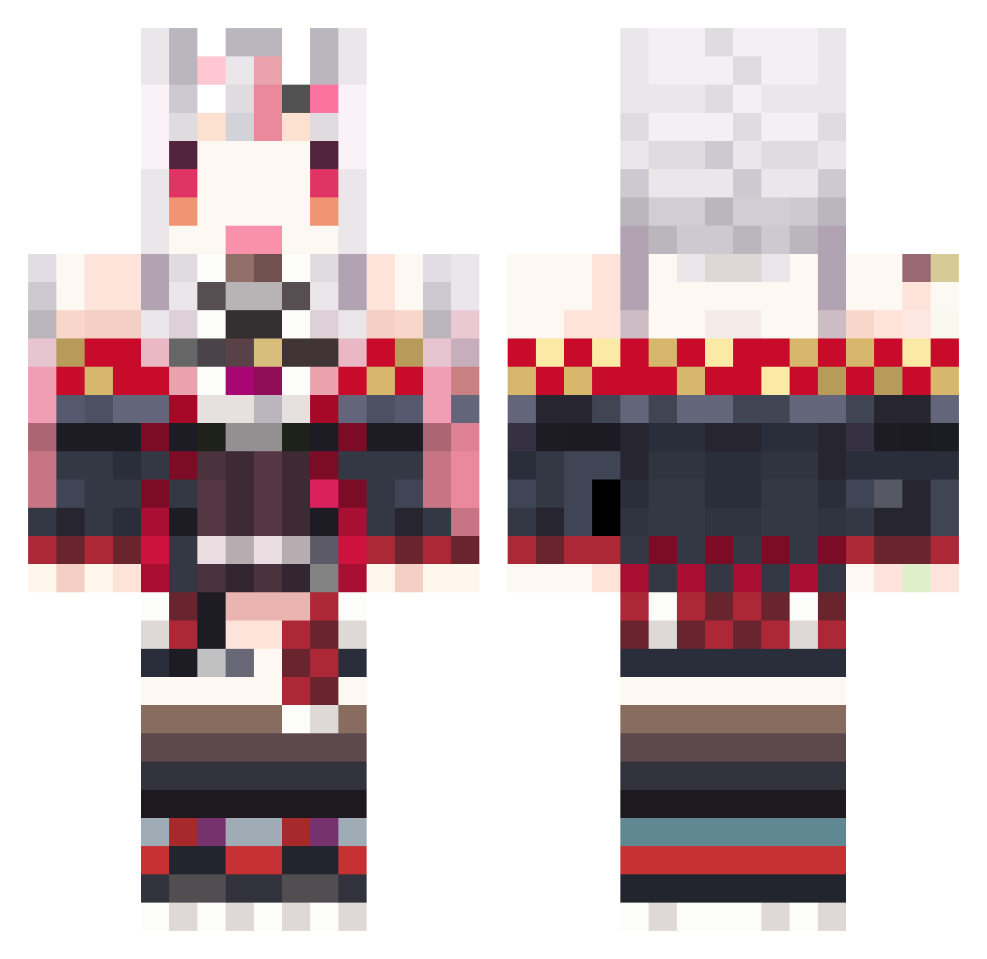 Yume_Hin Minecraft skin, front and back view