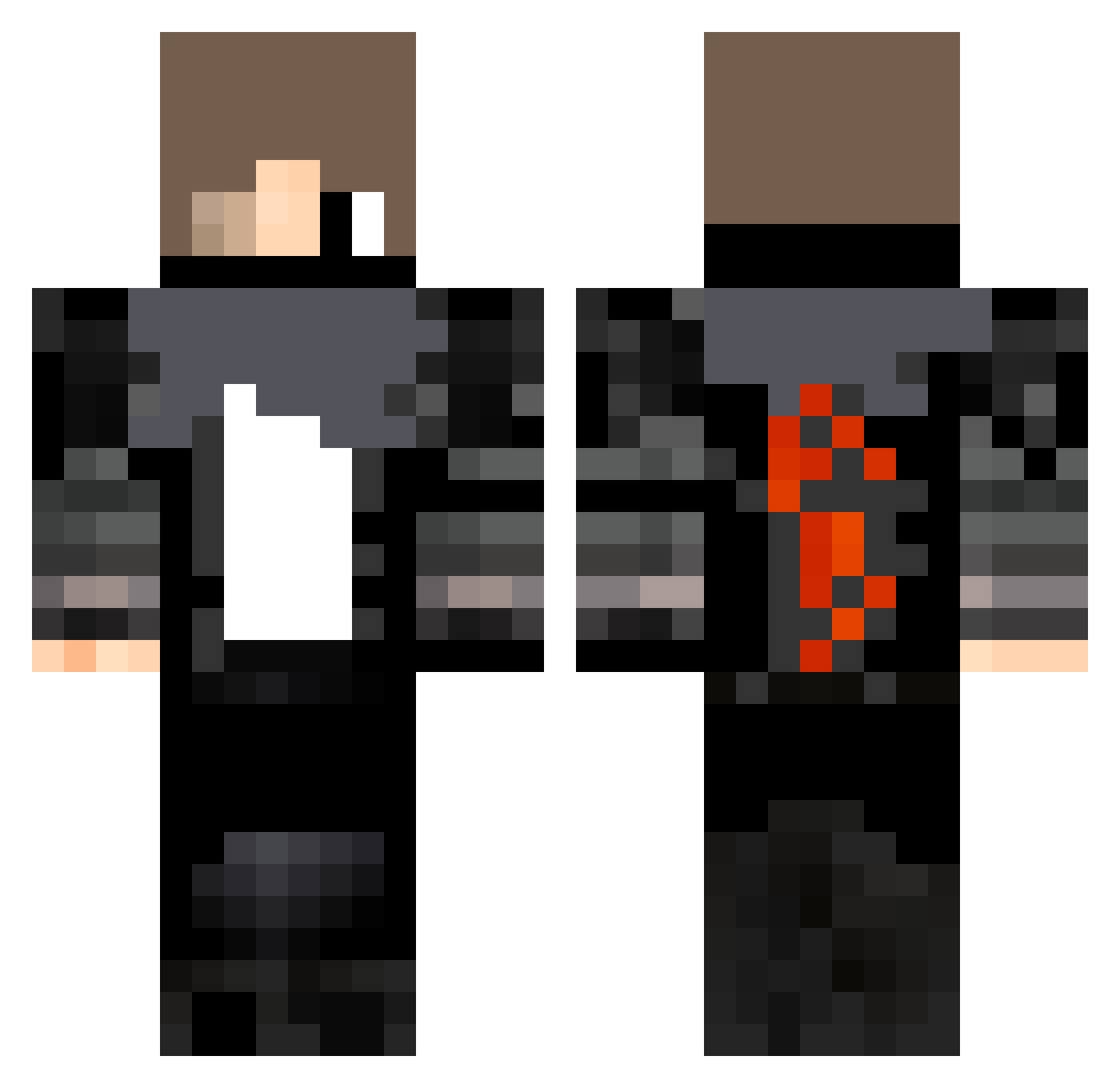 YuriOMior Minecraft skin, front and back view