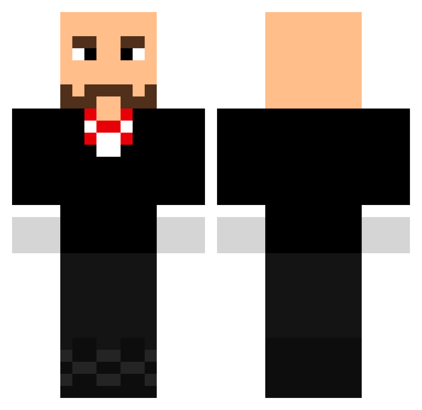 4eo Minecraft skin, front and back view