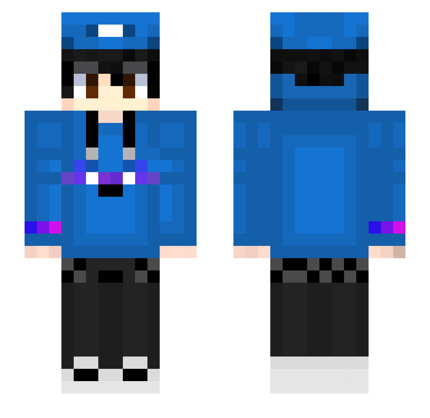 xJorg Minecraft skin, front and back view
