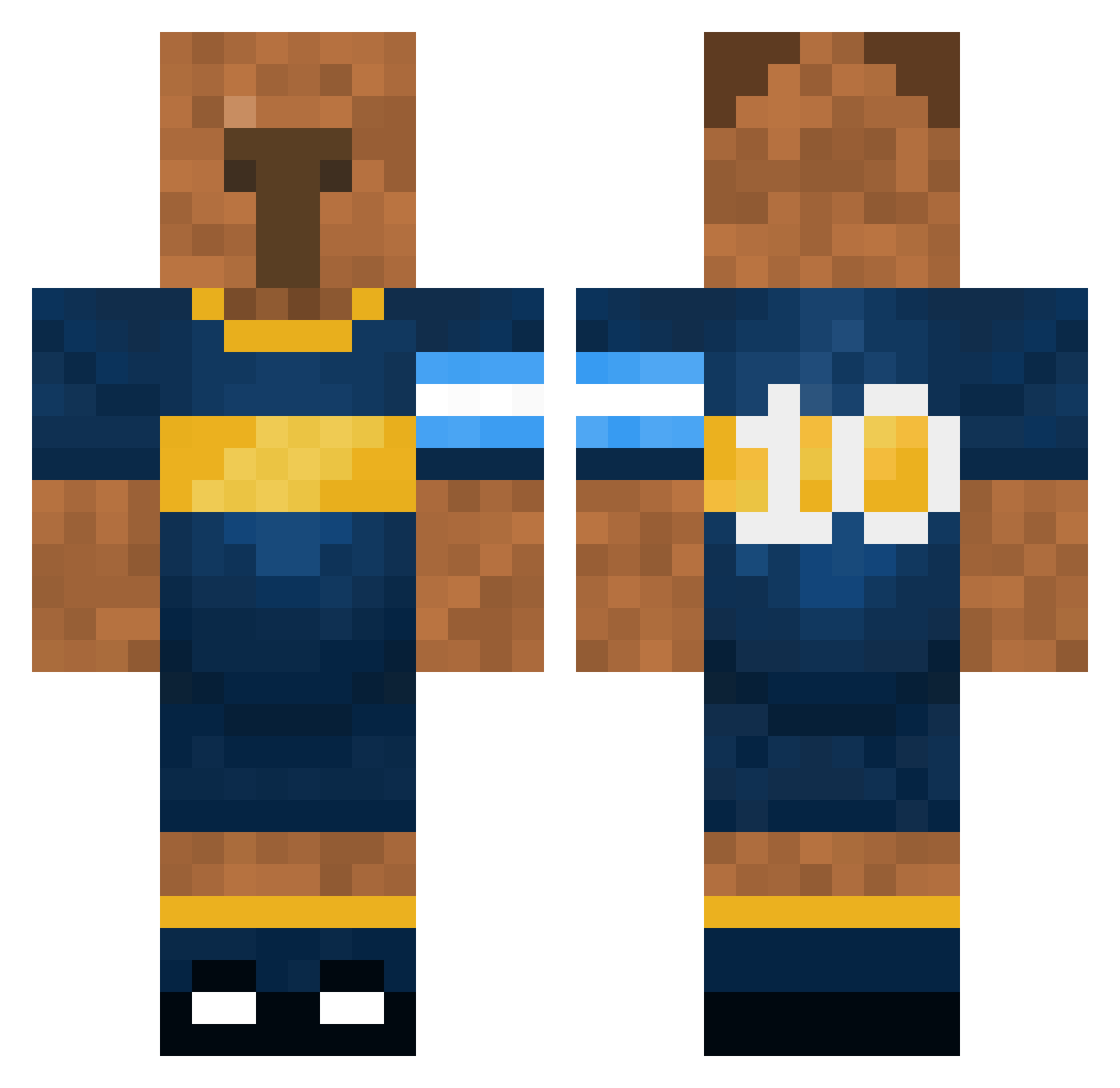 xturbotobi Minecraft skin, front and back view