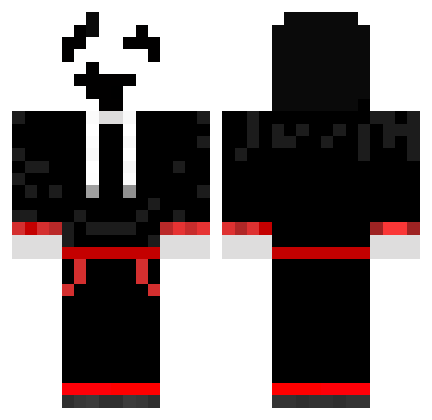 Limpness Minecraft skin, front and back view