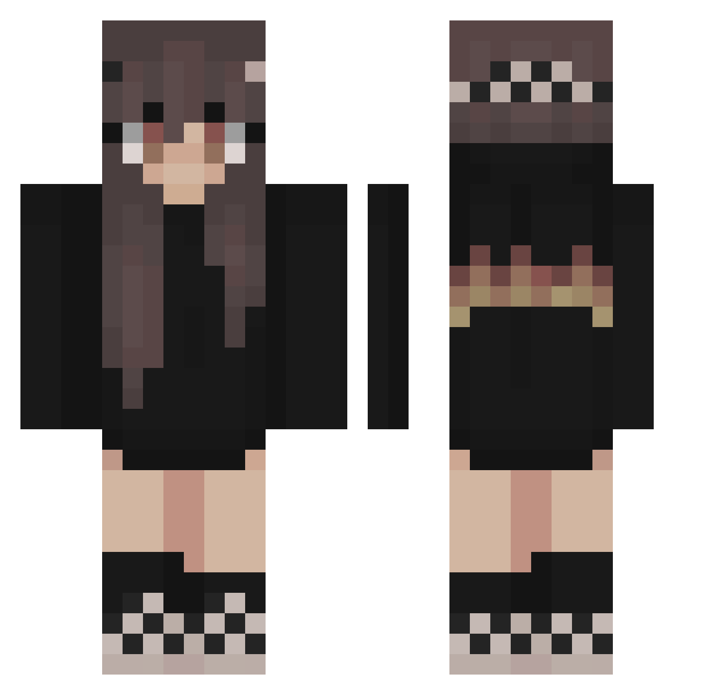 ottilie Minecraft skin, front and back view