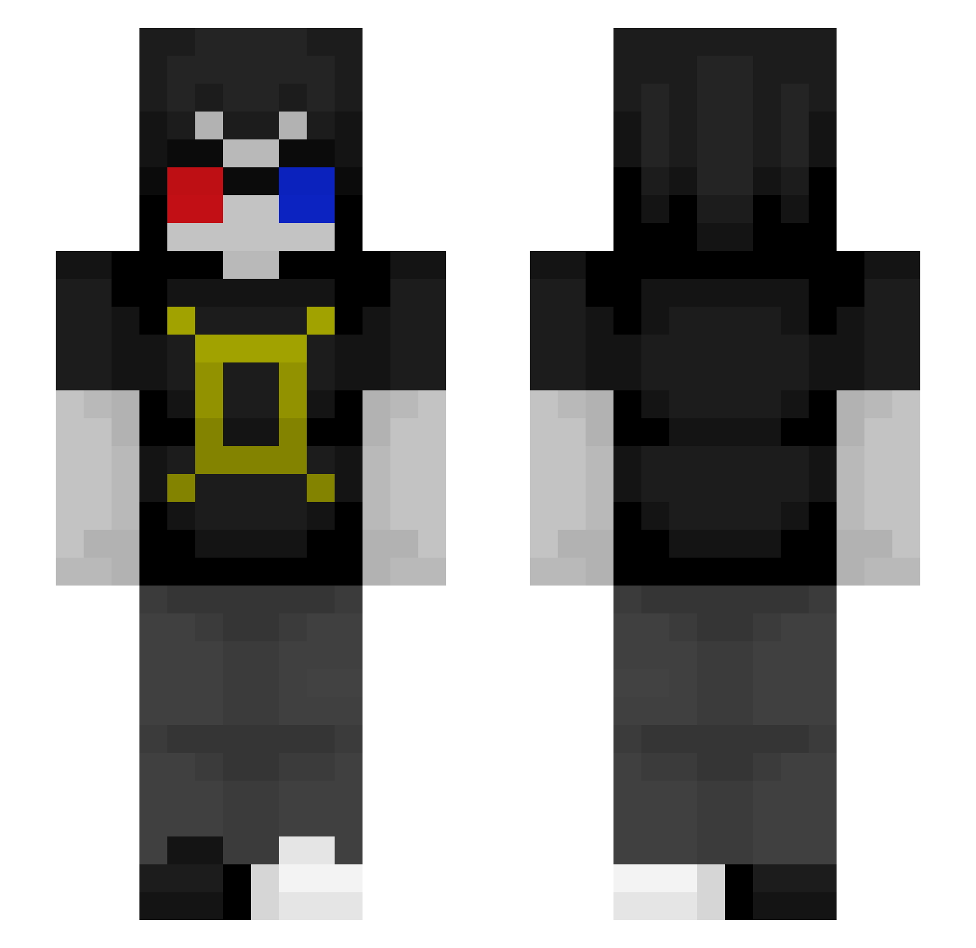 royeboye Minecraft skin, front and back view