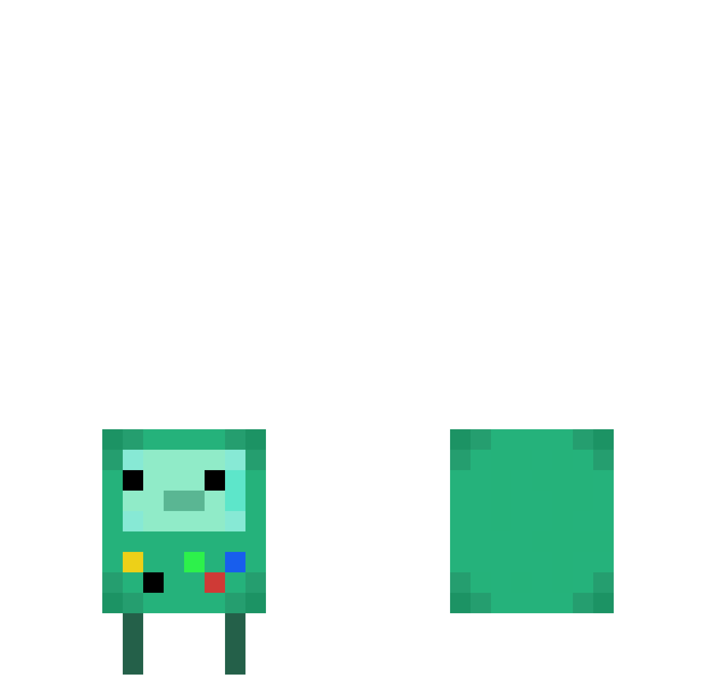 AJ_Jacruzi Minecraft skin, front and back view
