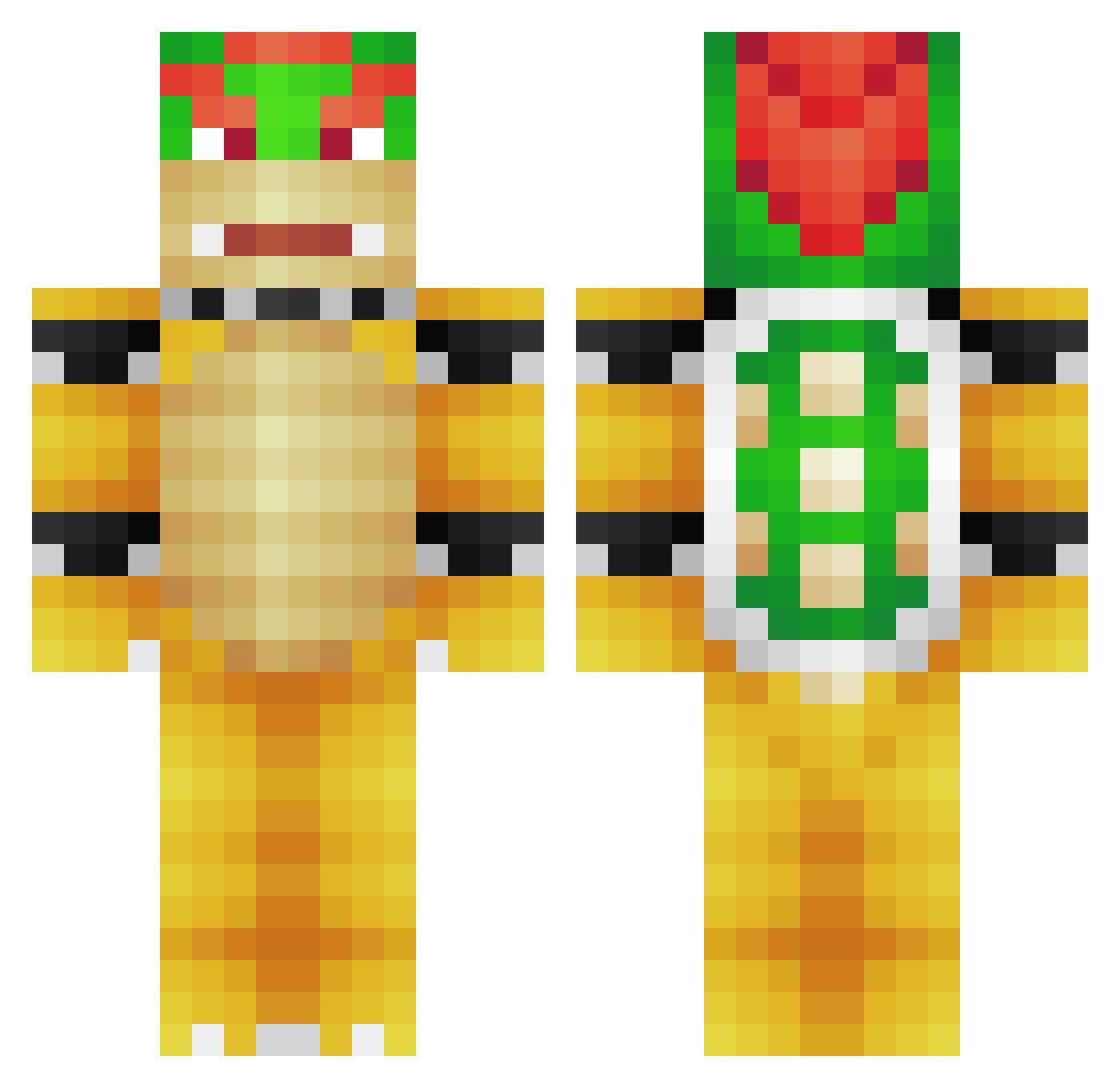 Repoy0 Minecraft skin, front and back view