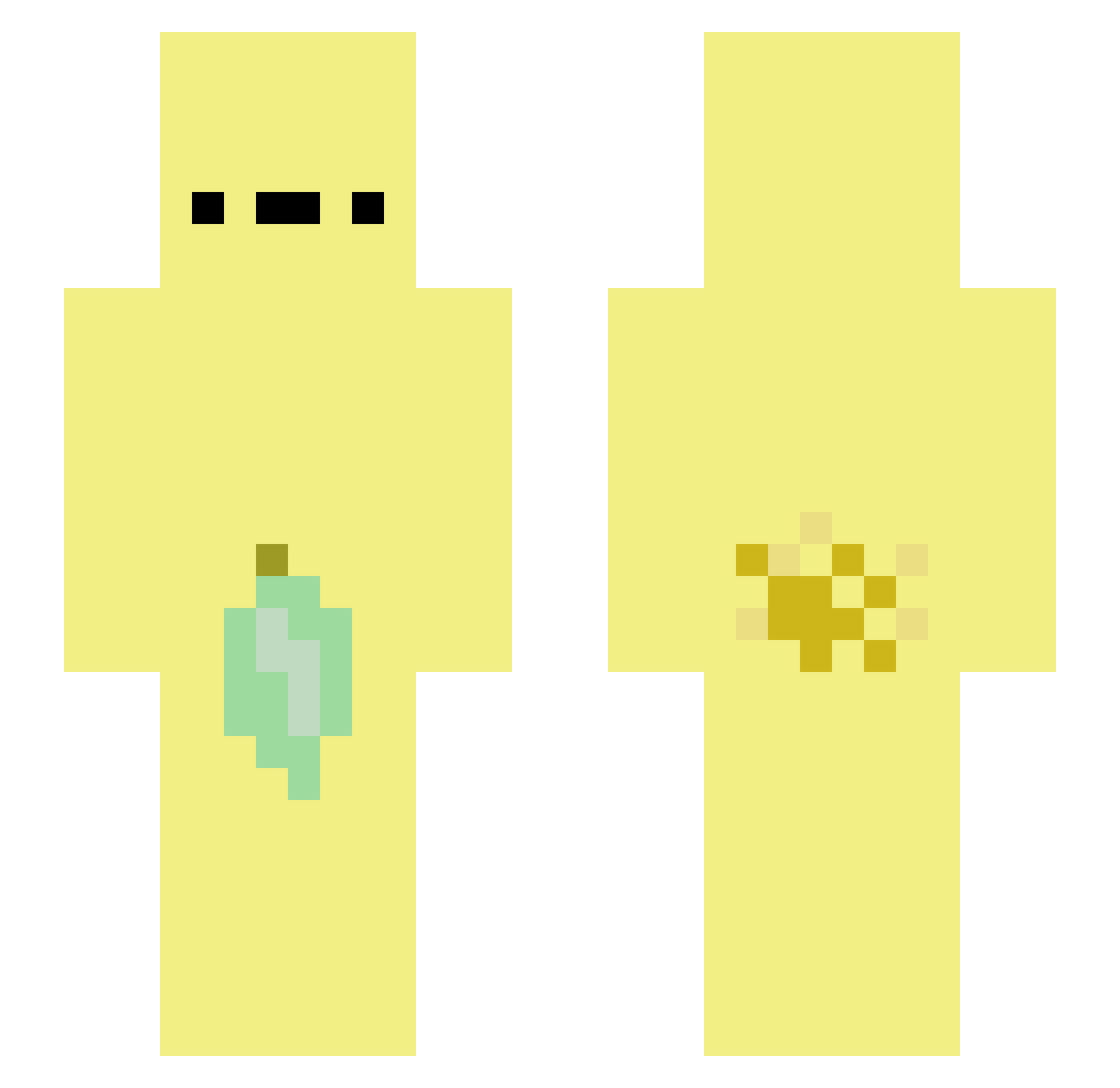 ezrattic Minecraft skin, front and back view