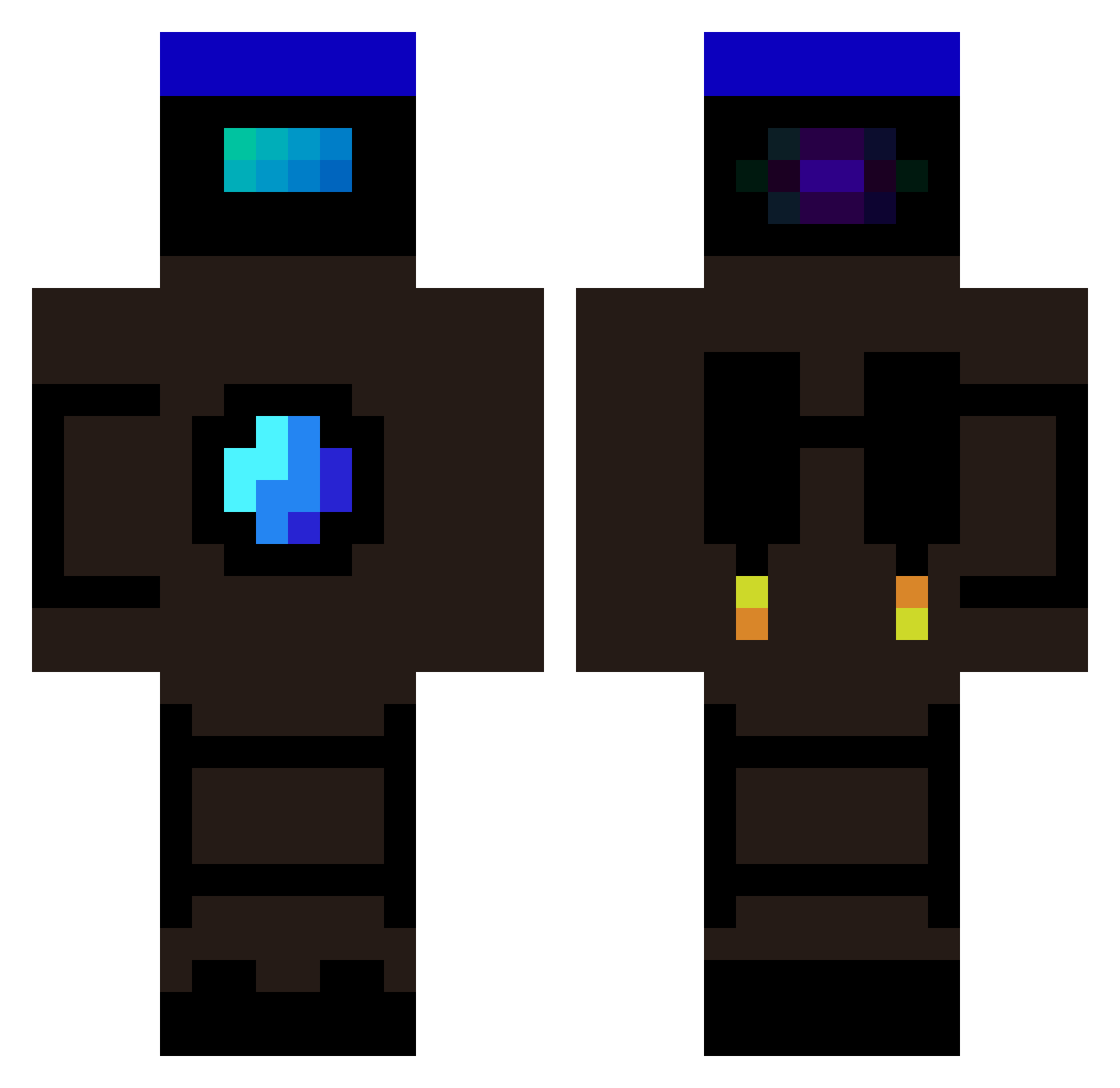 DanielWetrovski Minecraft skin, front and back view