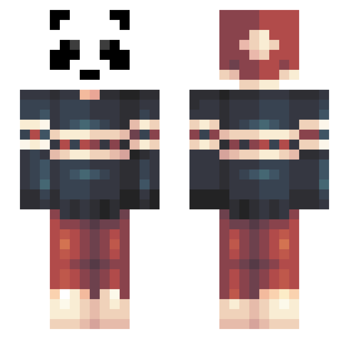 DiamonddragonTDC Minecraft skin, front and back view