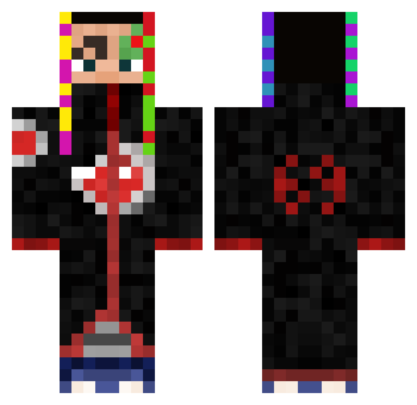 Dwende__ Minecraft skin, front and back view
