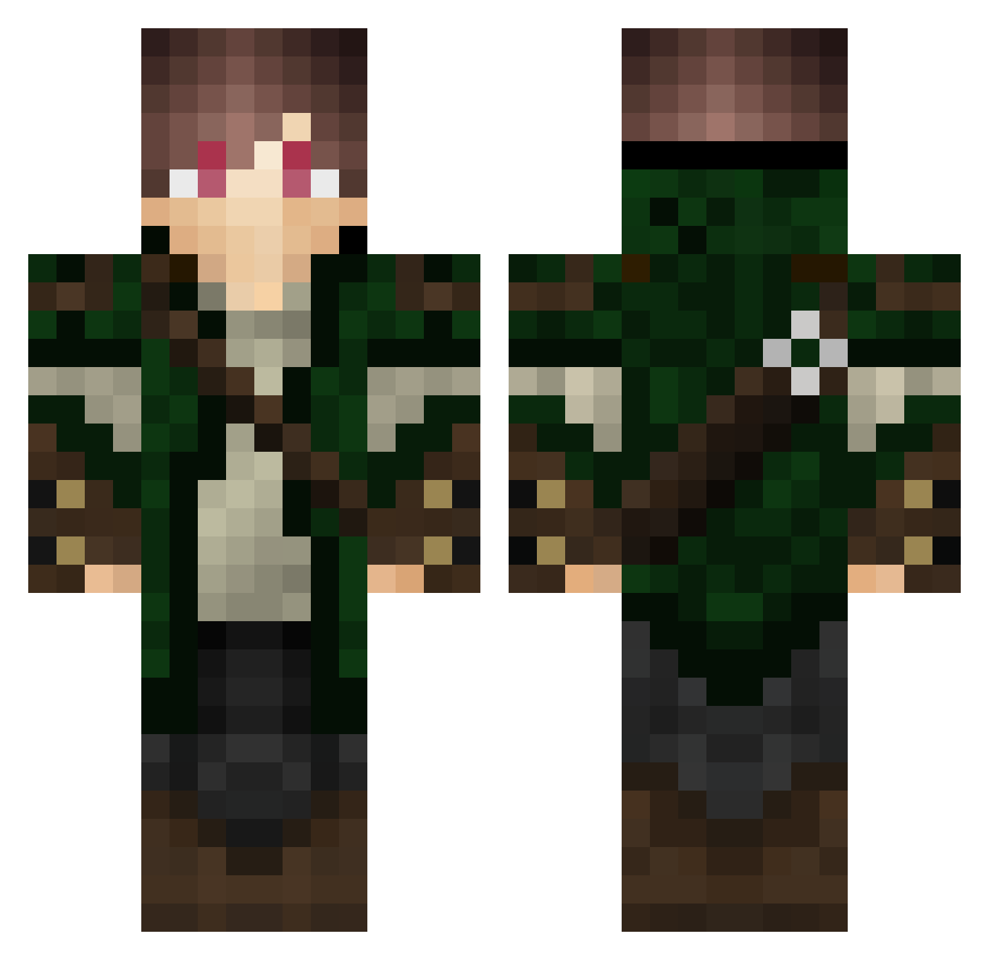 LeaaN_ Minecraft skin, front and back view