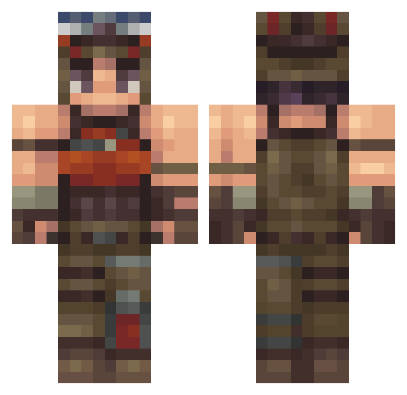 MarciusKus Minecraft skin, front and back view