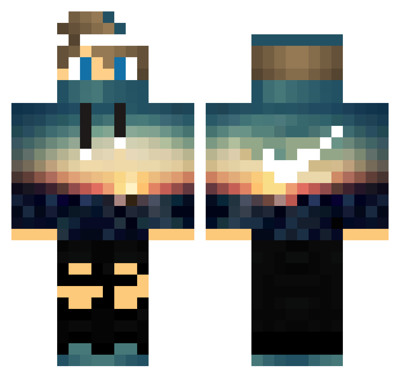 GuiSaurin Minecraft skin, front and back view
