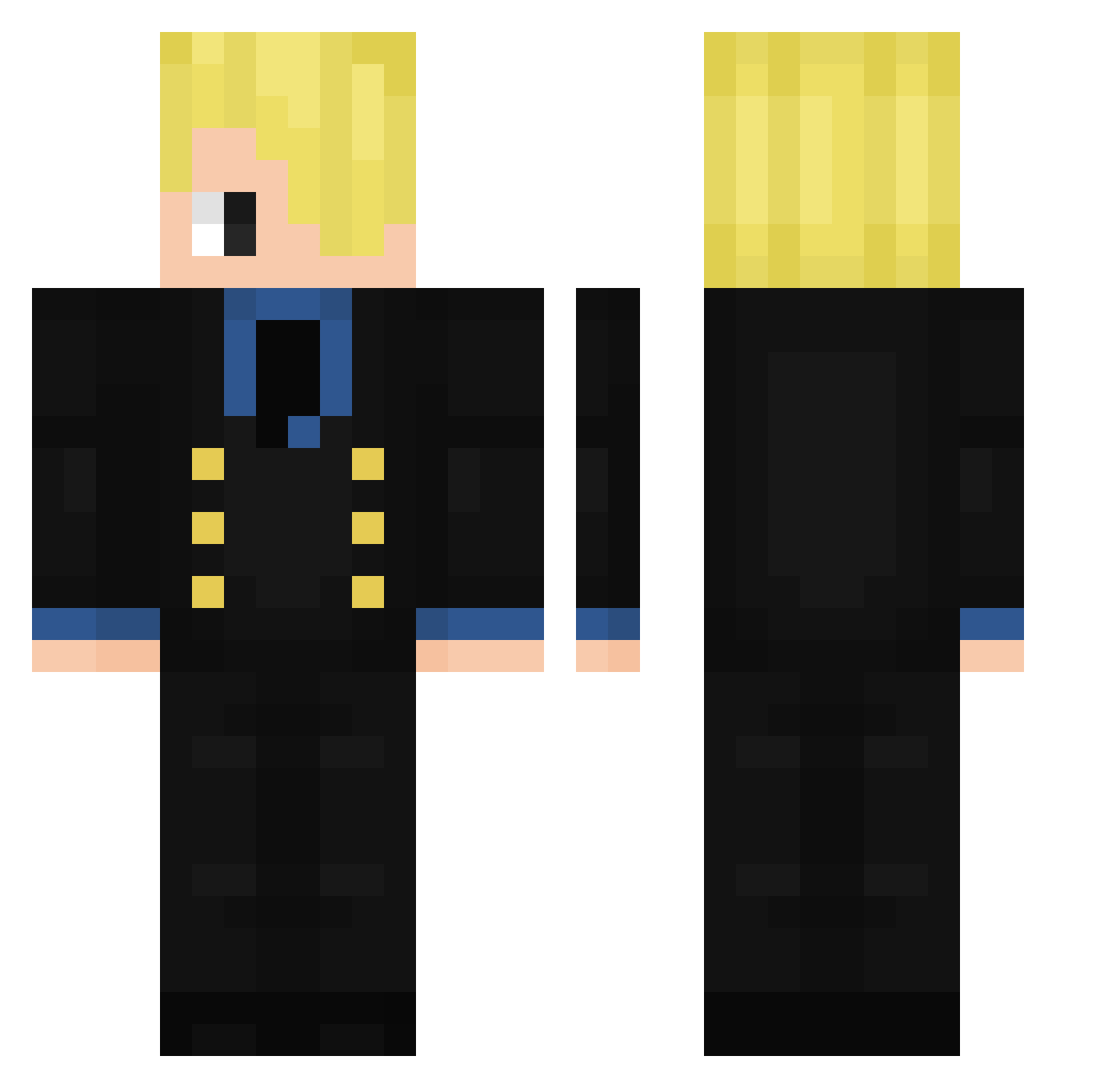donghwan1 Minecraft skin, front and back view