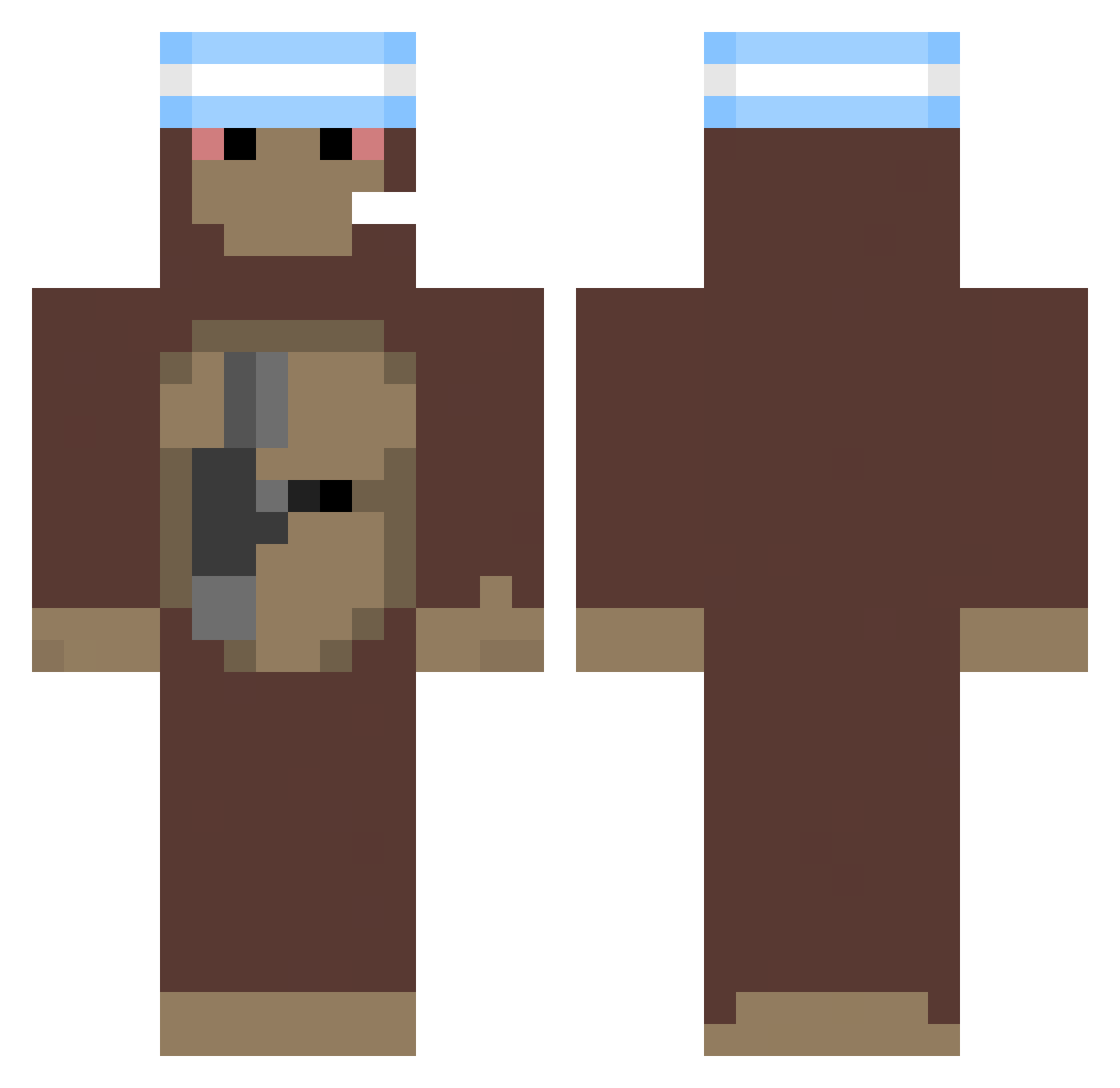 nxytroy7 Minecraft skin, front and back view