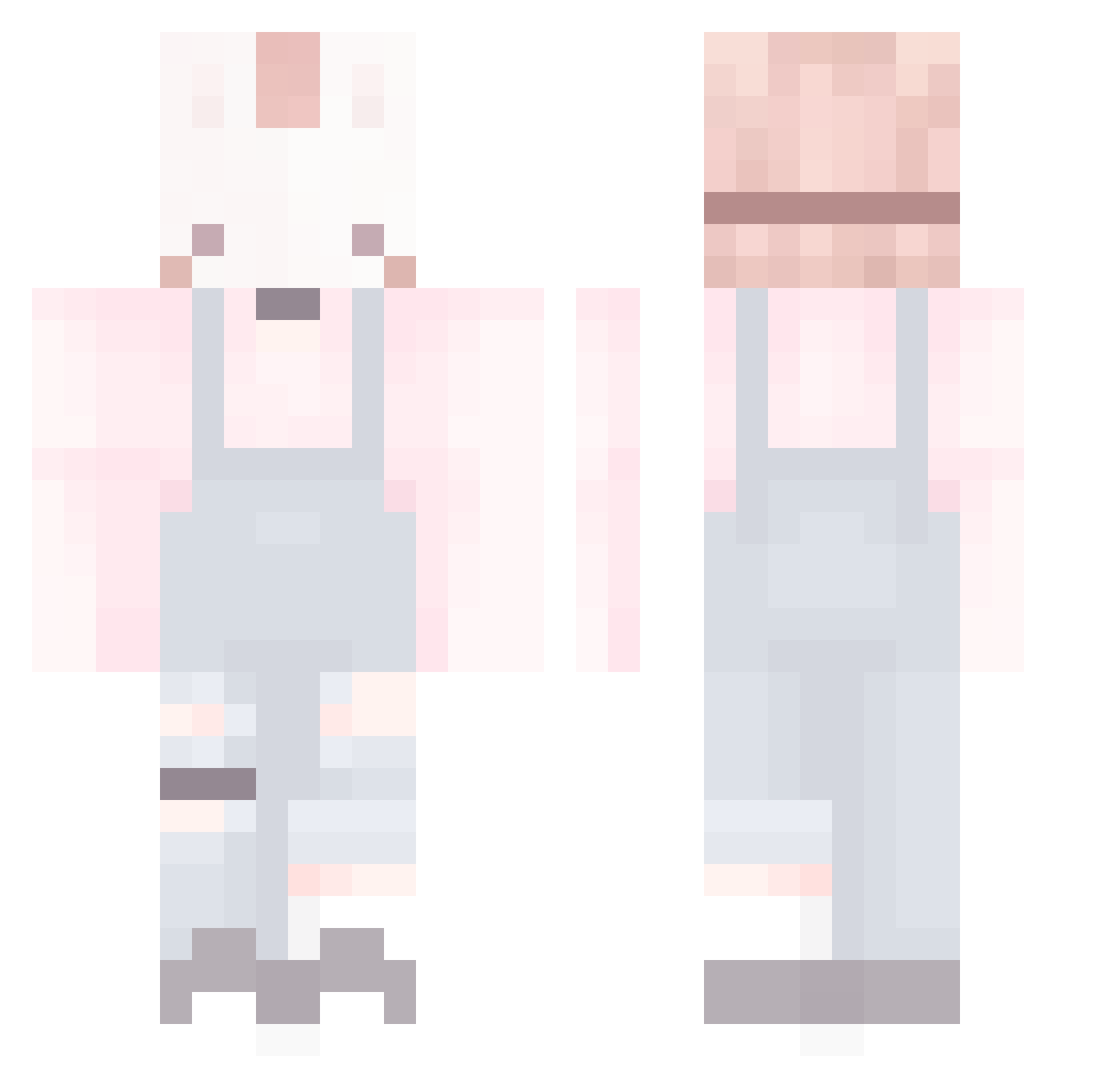jazzyvibe Minecraft skin, front and back view