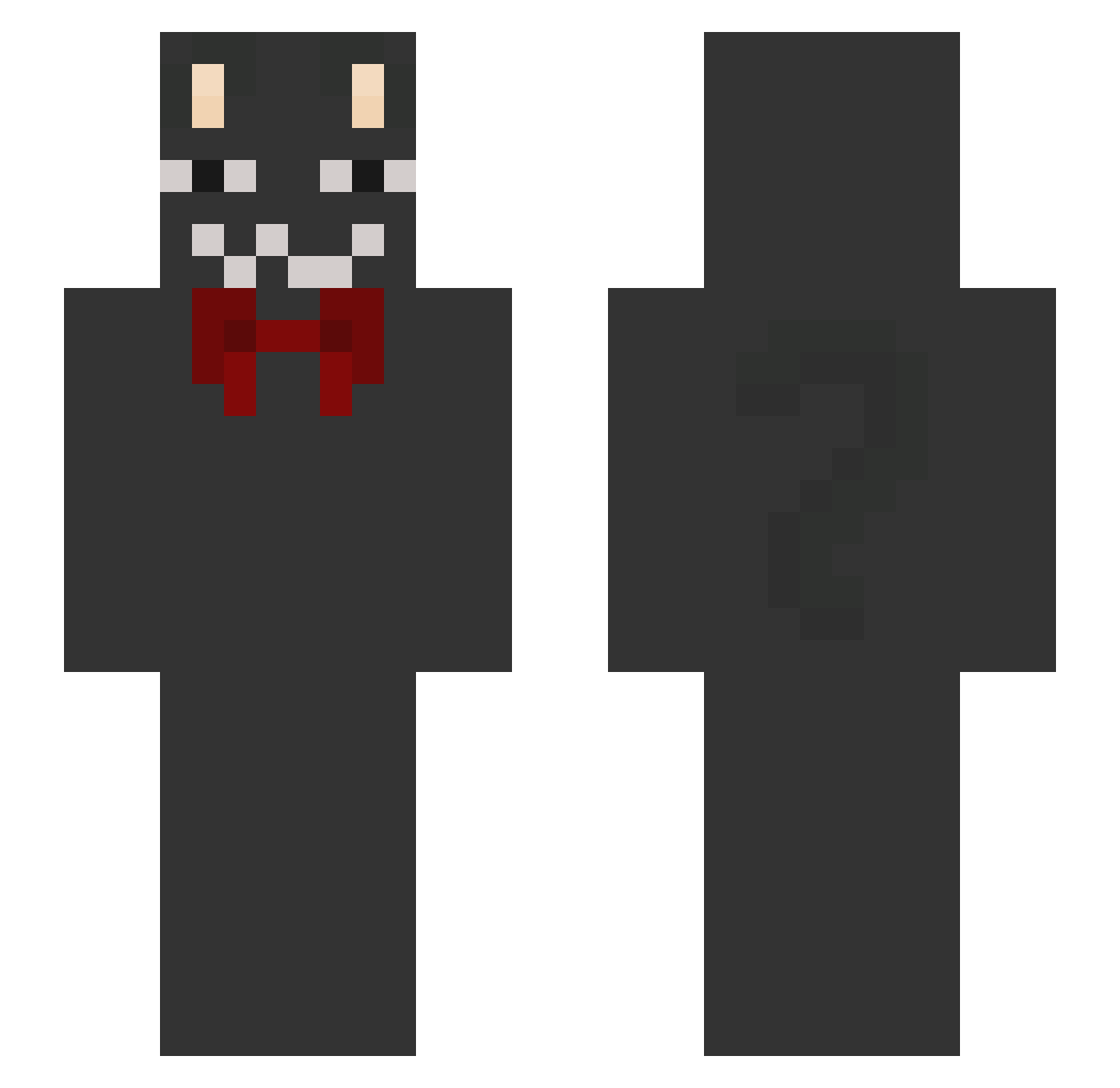 SleeplessSchizo Minecraft skin, front and back view