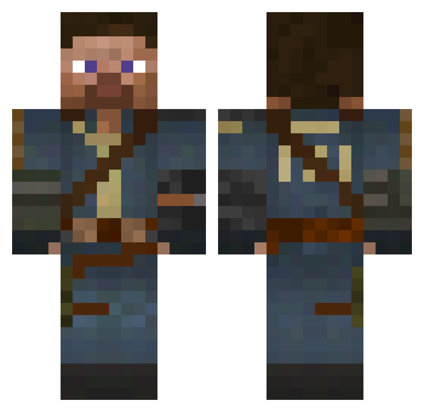 davidek10 Minecraft skin, front and back view