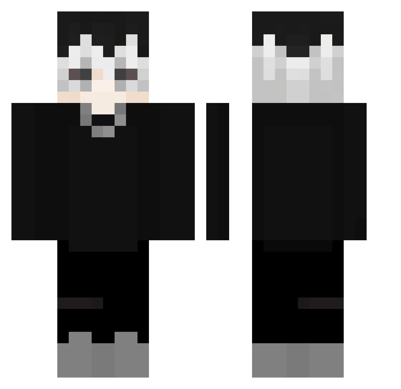 CaptainPinata Minecraft skin, front and back view