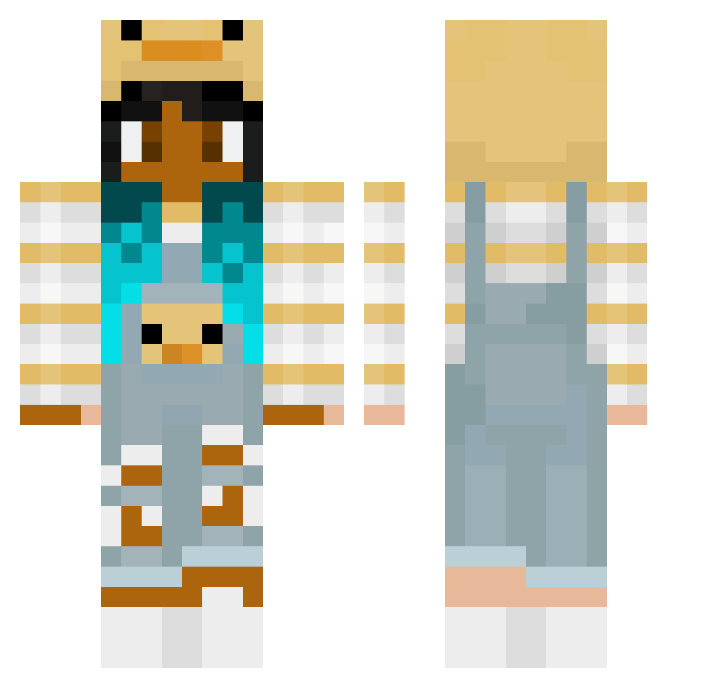 Fig678 Minecraft skin, front and back view