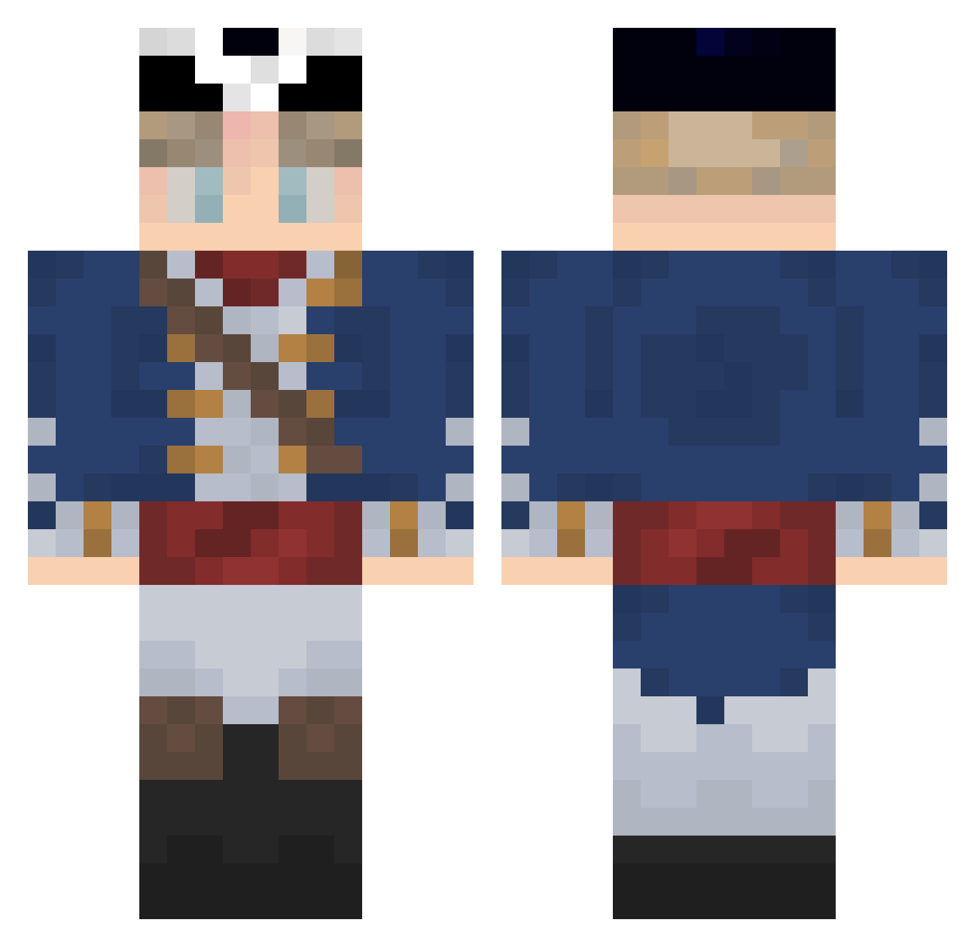 J3F_MC Minecraft skin, front and back view