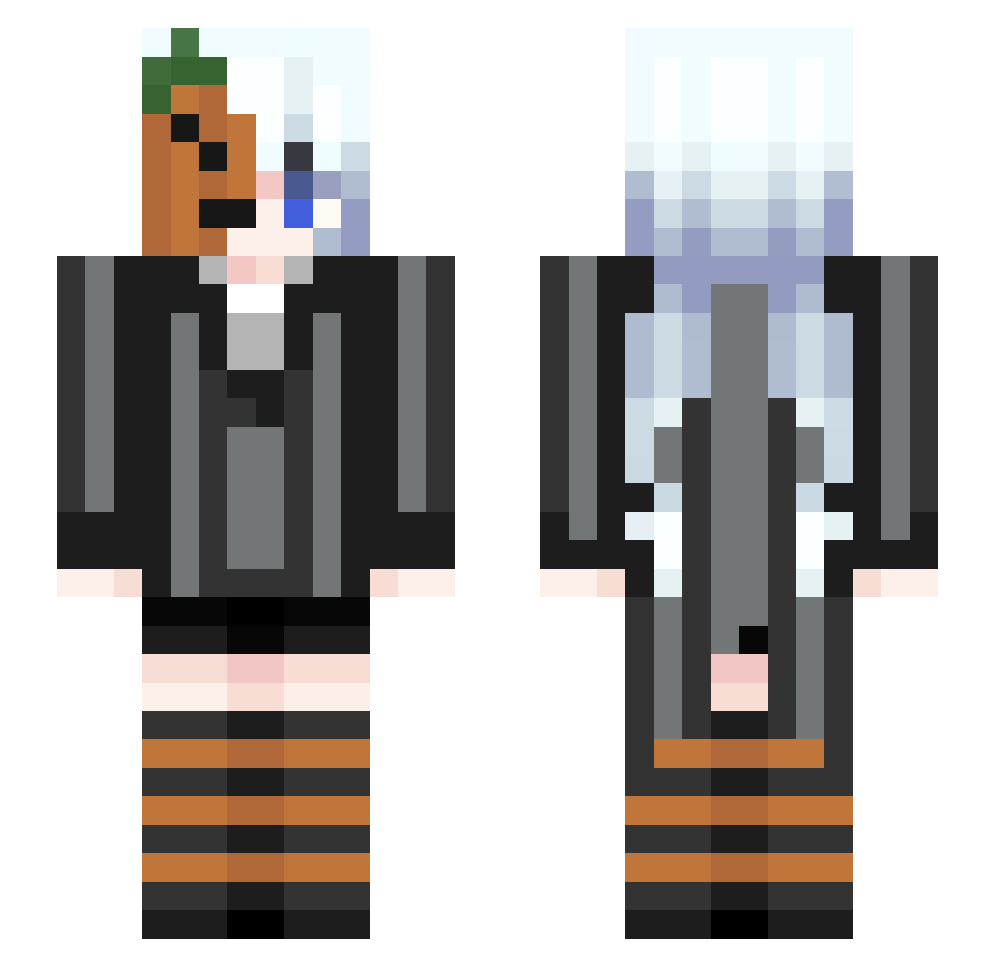 ToodFerdal Minecraft skin, front and back view