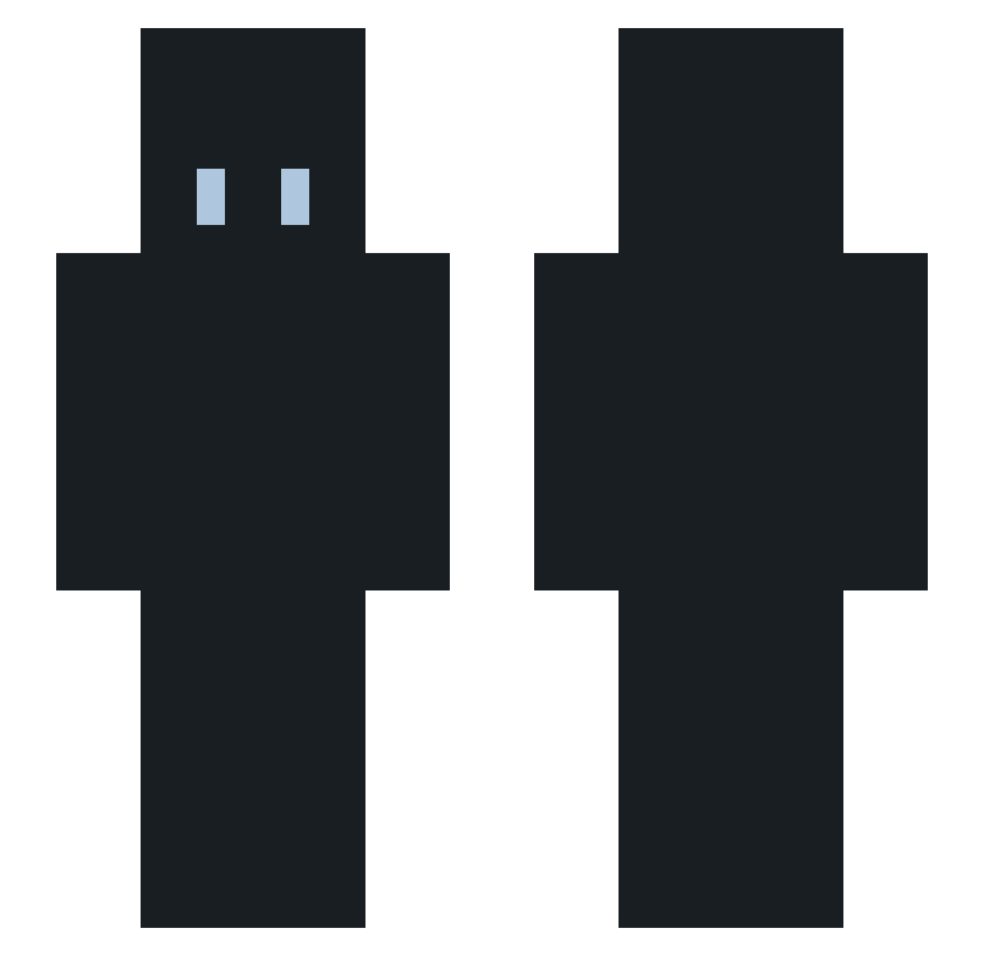 fragmansis Minecraft skin, front and back view